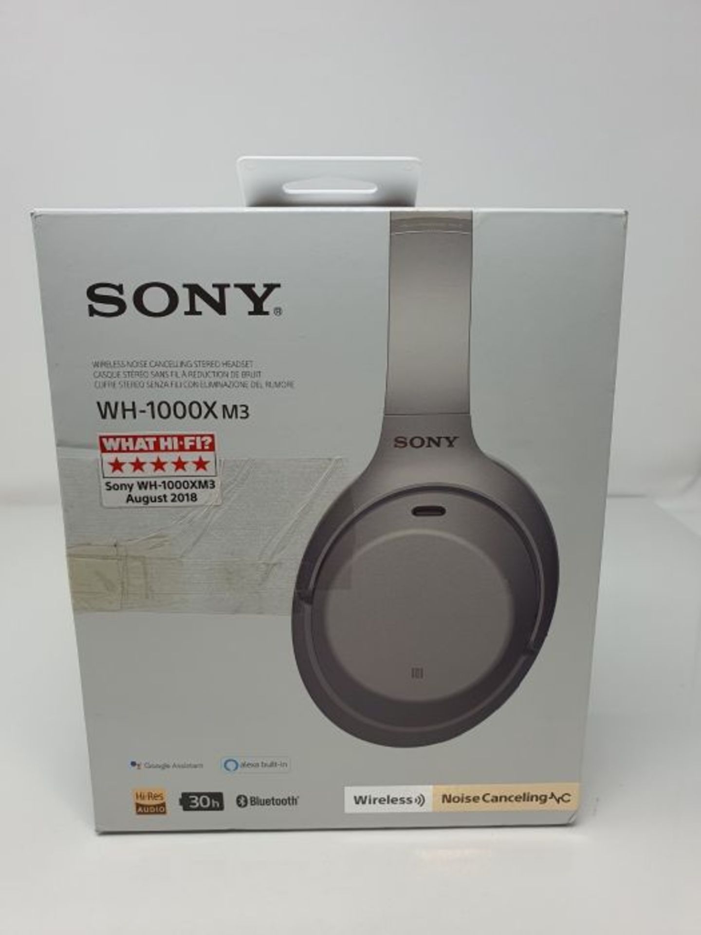 RRP £249.00 Sony WH-1000XM3 Noise Cancelling Wireless Headphones with Mic, 30 Hours Battery Life, - Image 2 of 3