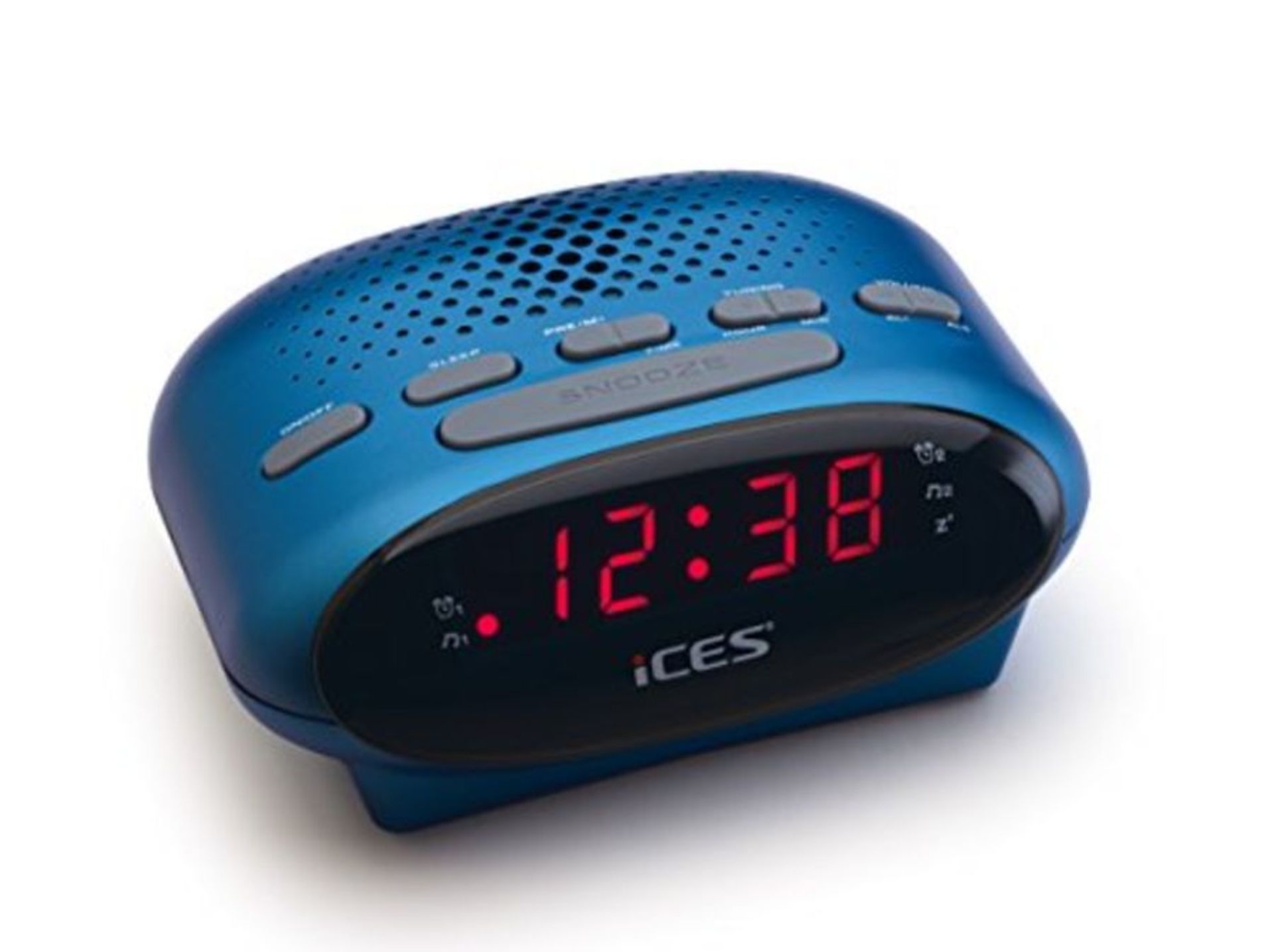 Ices ICR-210 Clock Blue- radios (Clock, LED, FM, PLL)