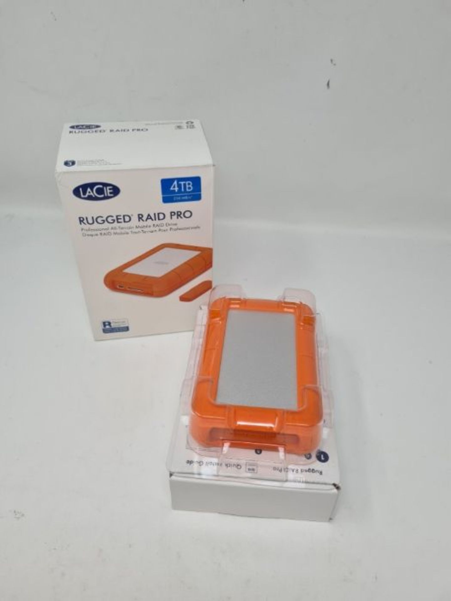 RRP £206.00 LaCie Rugged RAID Pro 4 TB USB 3.1 All-Terrain External Hard Drive with Integrated SD - Image 2 of 2