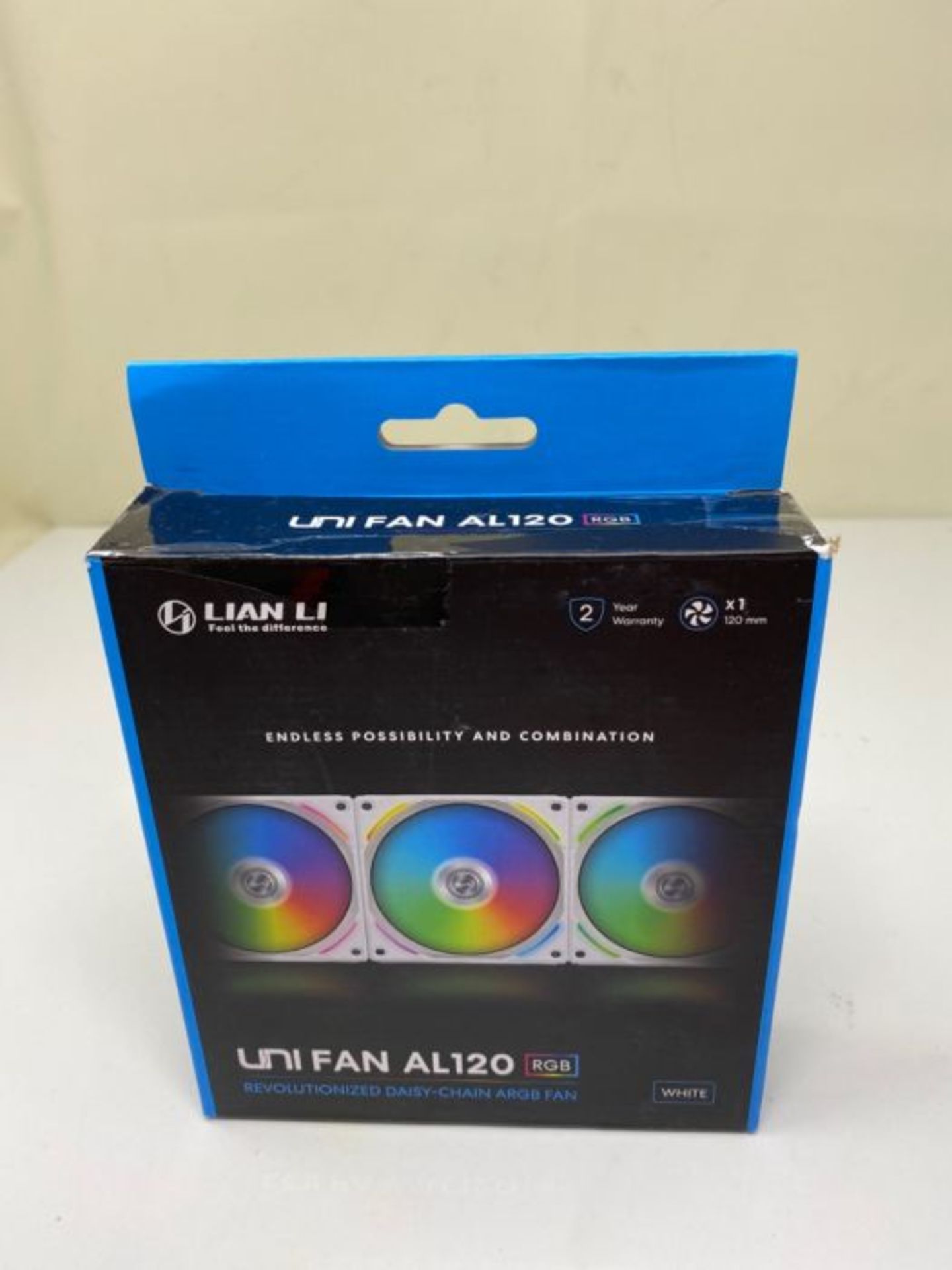 Lian-Li UNI FAN AL120 RGB PWM Lüfter  120 mm, blanc - Image 2 of 3