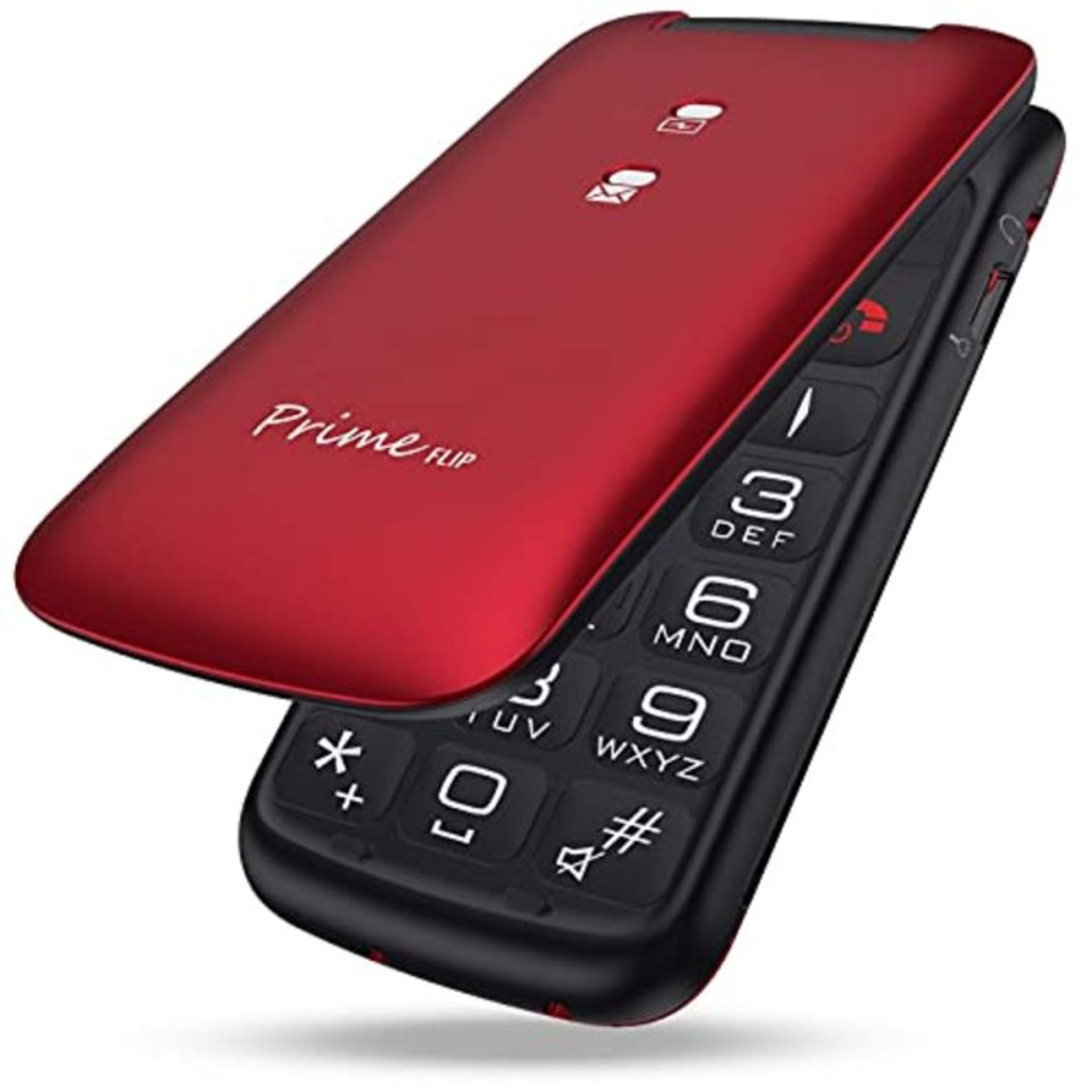 Easyfone Prime-Flip Big Button Senior Flip Mobile Phone, Easy-to-Use Clamshell Mobile