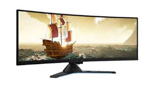 RRP £833.00 Lenovo Legion Y44w-10 43.4" HDR Curved Gaming Monitor (Some dead pixels on the right s