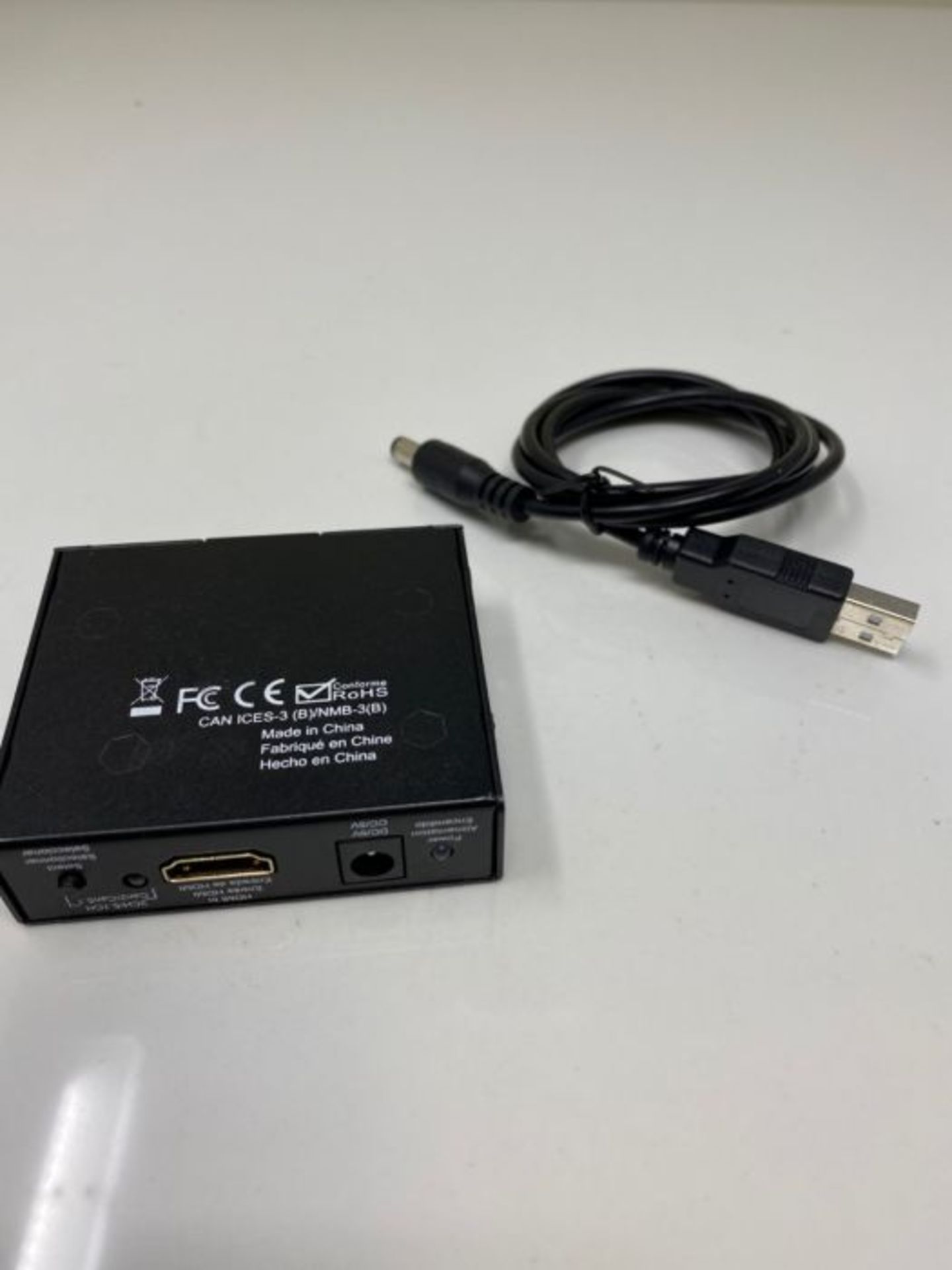 Amazon Basics - Audio Extractor Converter, HDMI to HDMI + Audio (SPDIF + RCA Stereo) - Image 2 of 2