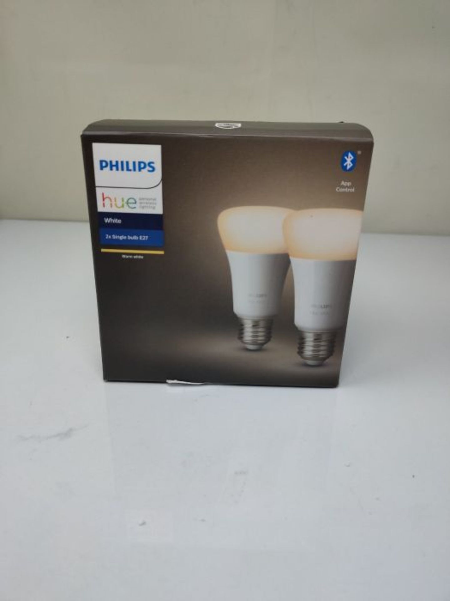 Philips Hue White Smart Bulb Twin Pack LED [E27 Edison Screw] with Bluetooth. Works wi - Image 2 of 3