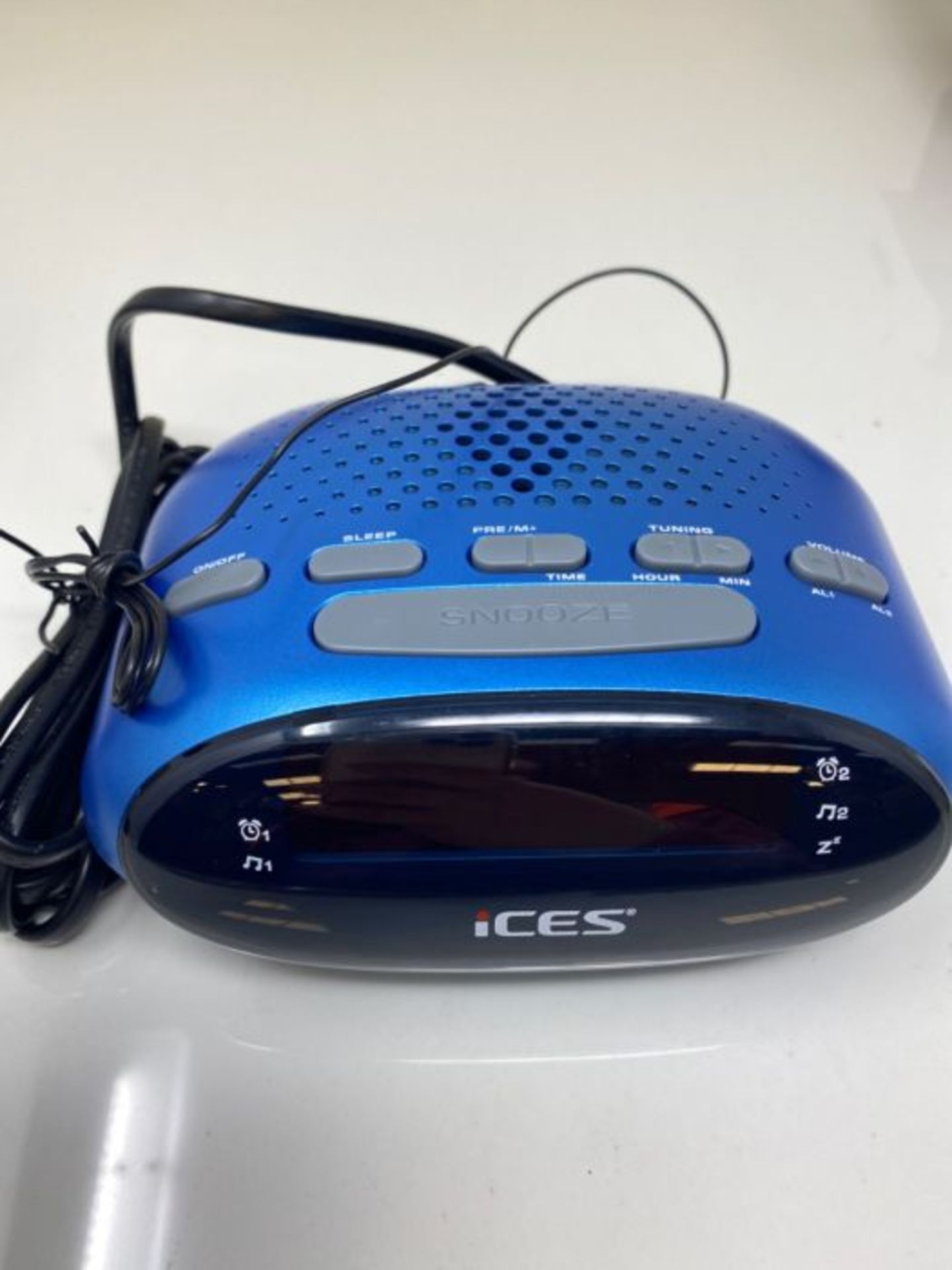 Ices ICR-210 Clock Blue- radios (Clock, LED, FM, PLL) - Image 3 of 3