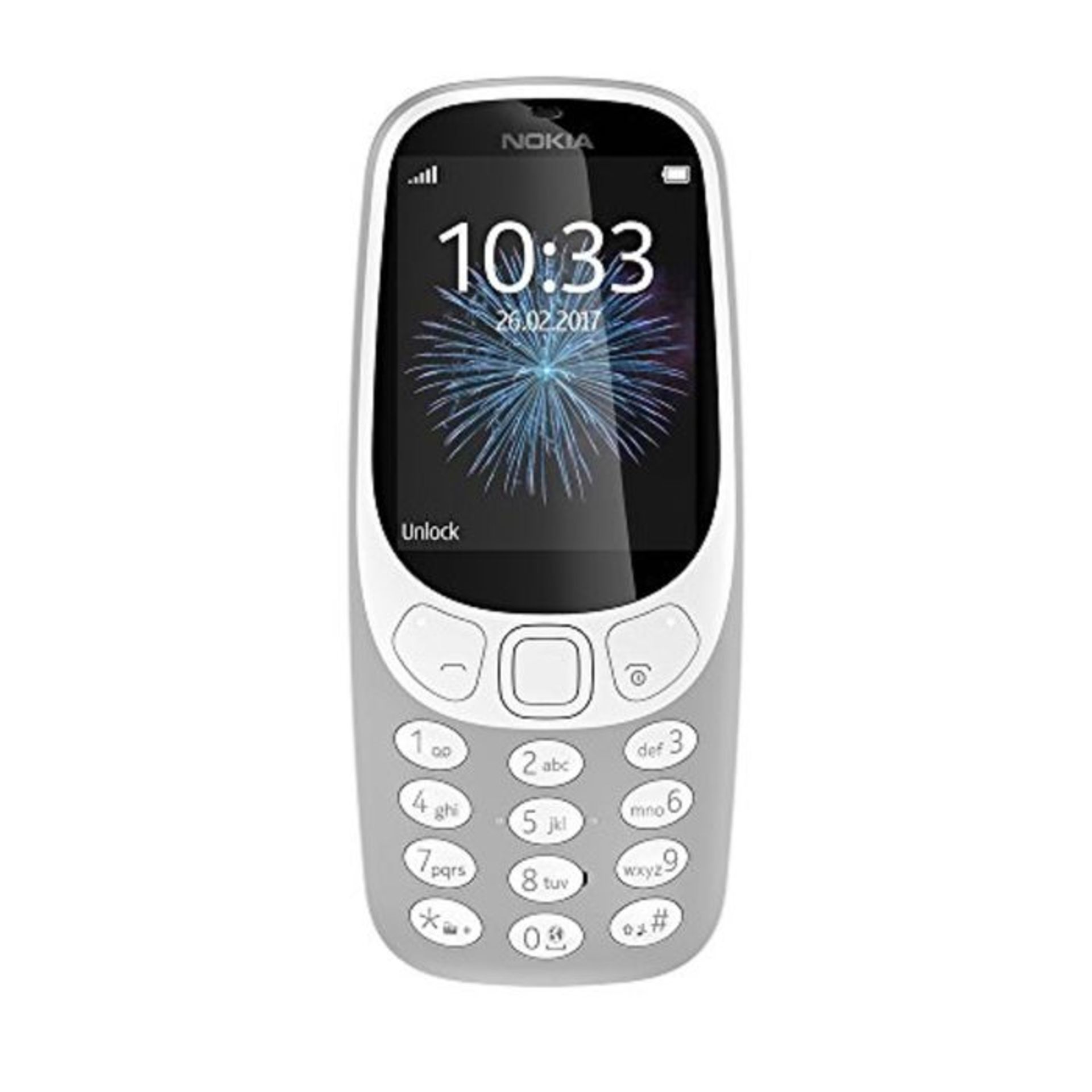RRP £58.00 Nokia MT000736 3310 Unlocked Dual UK SIM-Free Mobile Phone - Grey