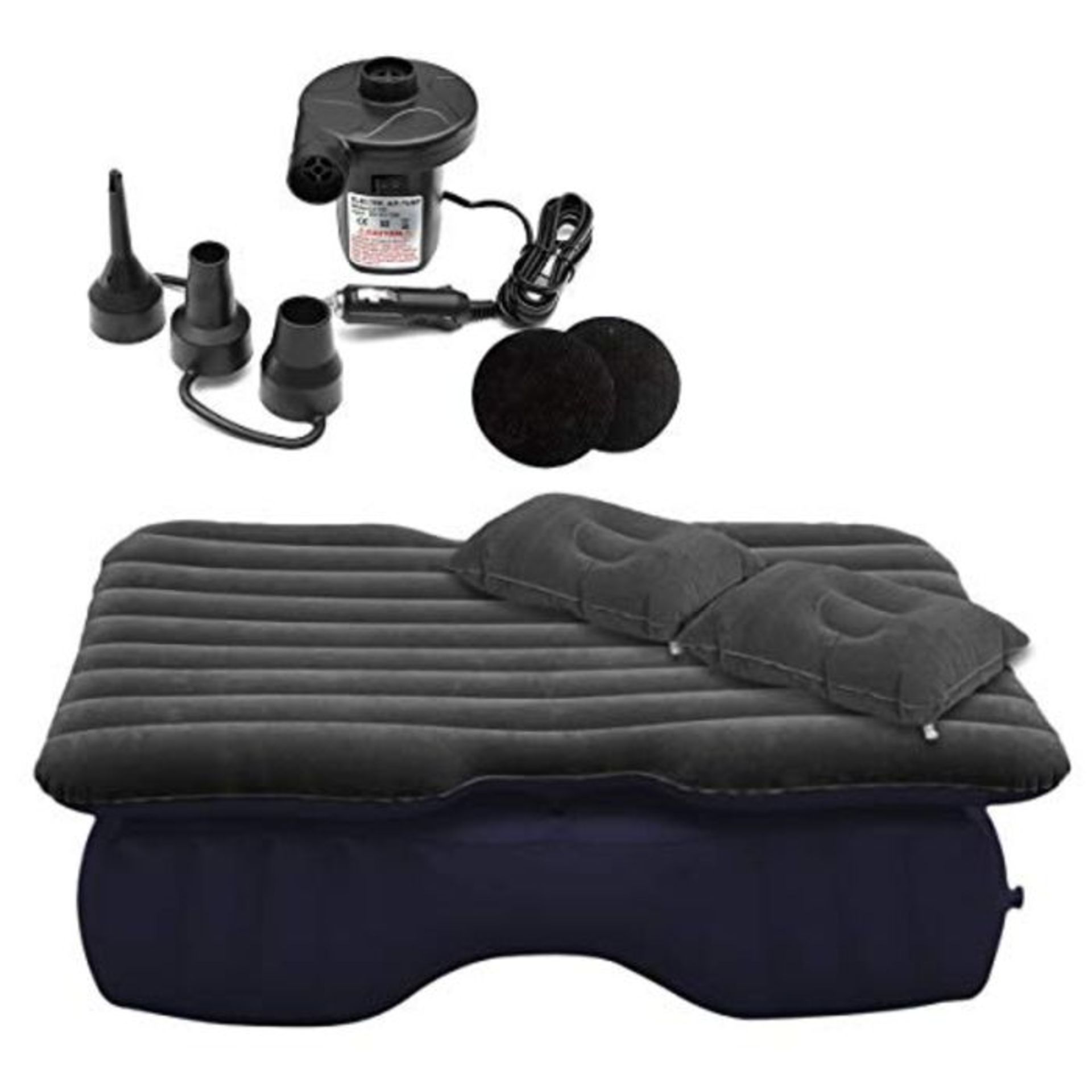 ZONETECH Inflatable Car Travel Air Mattress Back Seat Pump Kit - Vacation Camping-Slee
