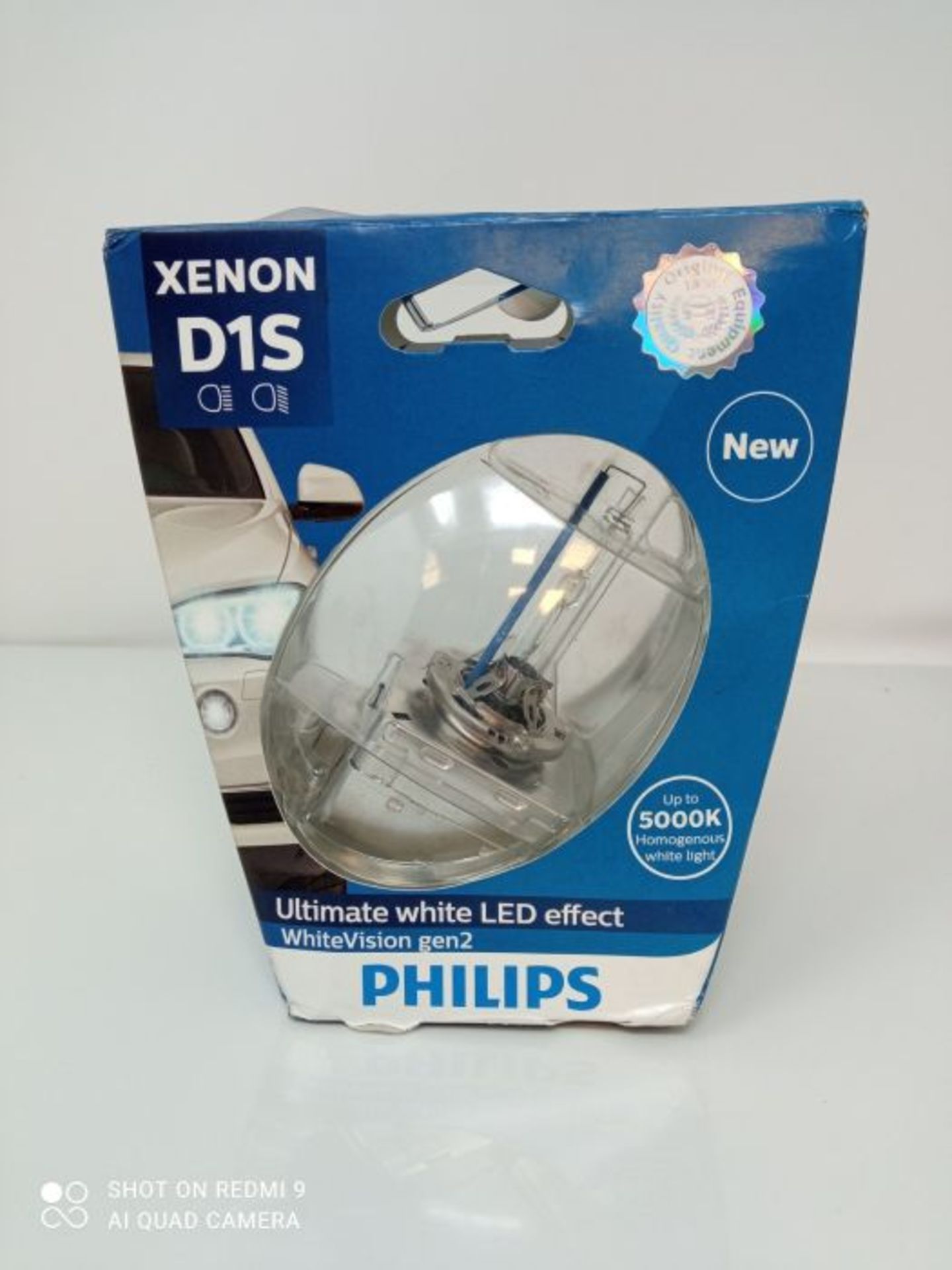 RRP £65.00 Philips 85415WHV2S1 WhiteVision gen2 Xenon headlight bulb D1S, single blister - Image 2 of 3