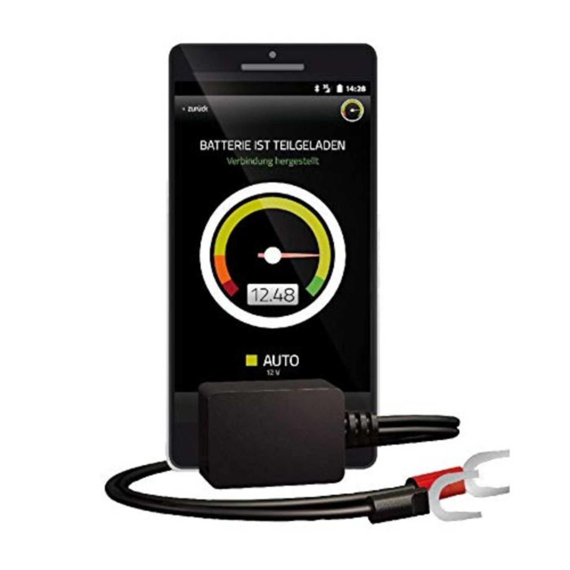 Battery-Guard Bluetooth-Batterieüberwachung via App | Zum Einsatz im Auto, Motorrad o