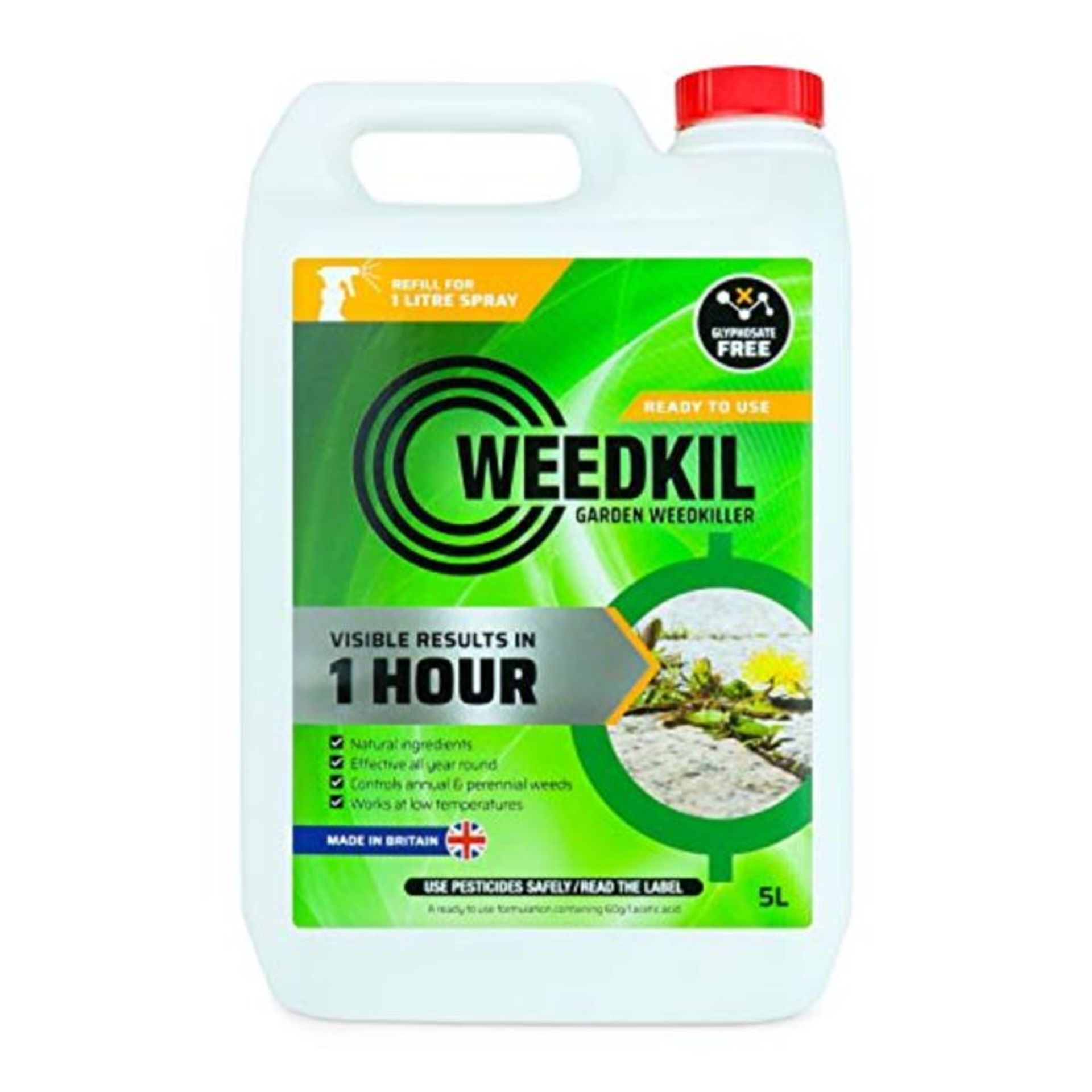 WeedKil Pet Friendly Weed Killer 5L- Child & Home Friendly | Glyphosate Free - Organic