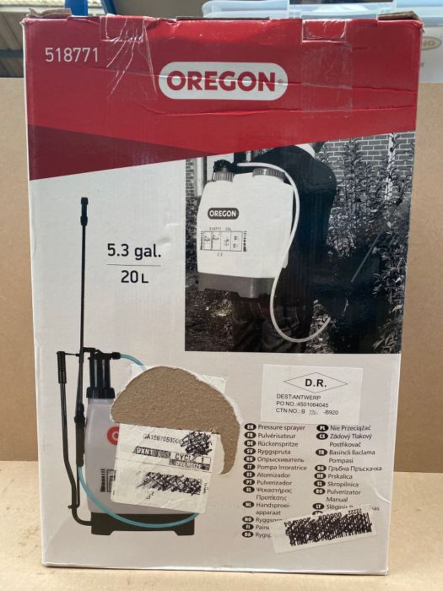 Oregon Backpack Pressure Garden Chemical / Weed Killer Sprayer with Lance and 2 Adjust - Image 2 of 3