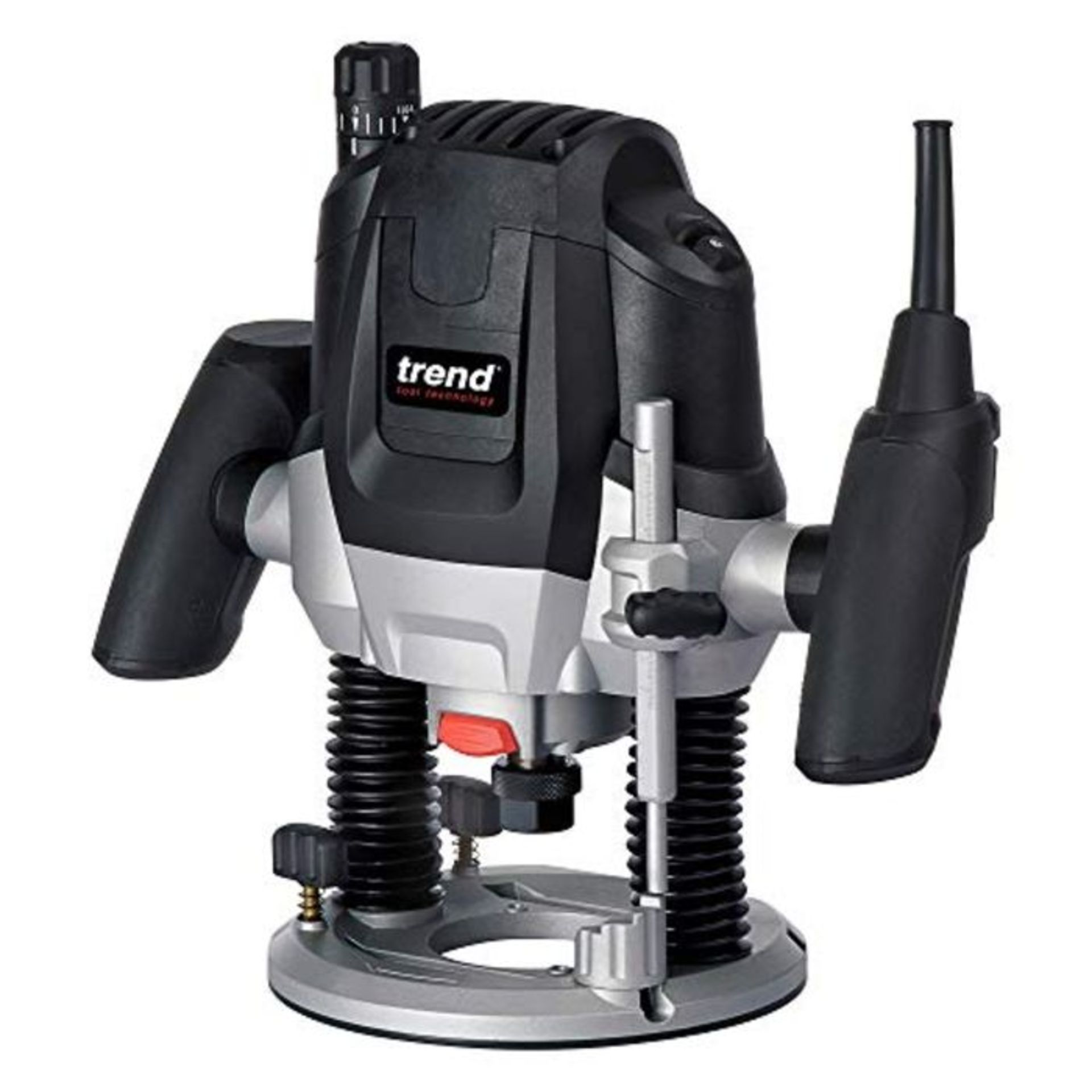 RRP £129.00 Trend T7EK 1/2 Variable Speed Workshop Router and Kitbox, 2100 W, 240 V, Black, Regula