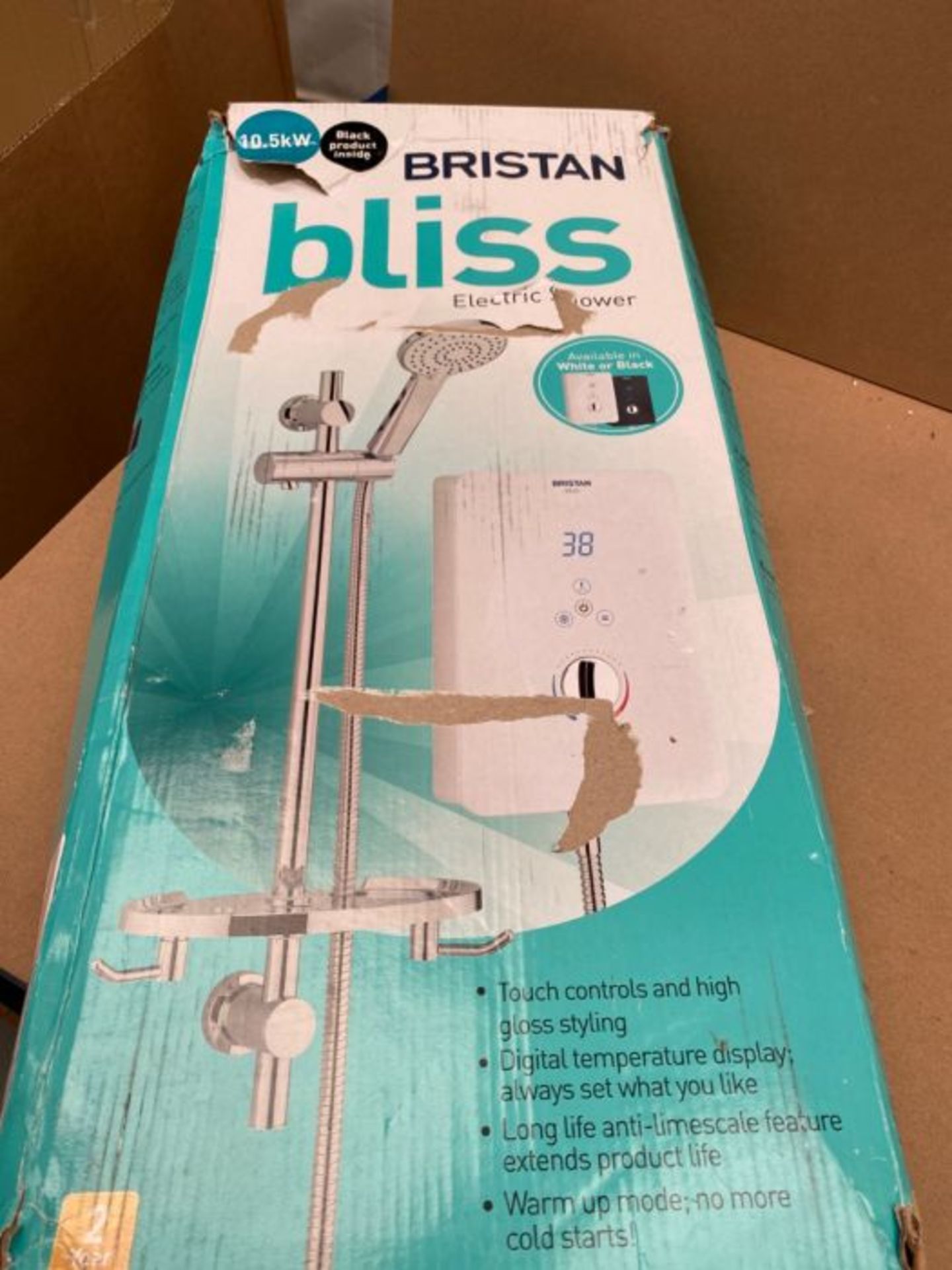 RRP £127.00 Bristan BL3105 B Bliss 3 Electric Shower, 10.5 kW, Black - Image 2 of 3