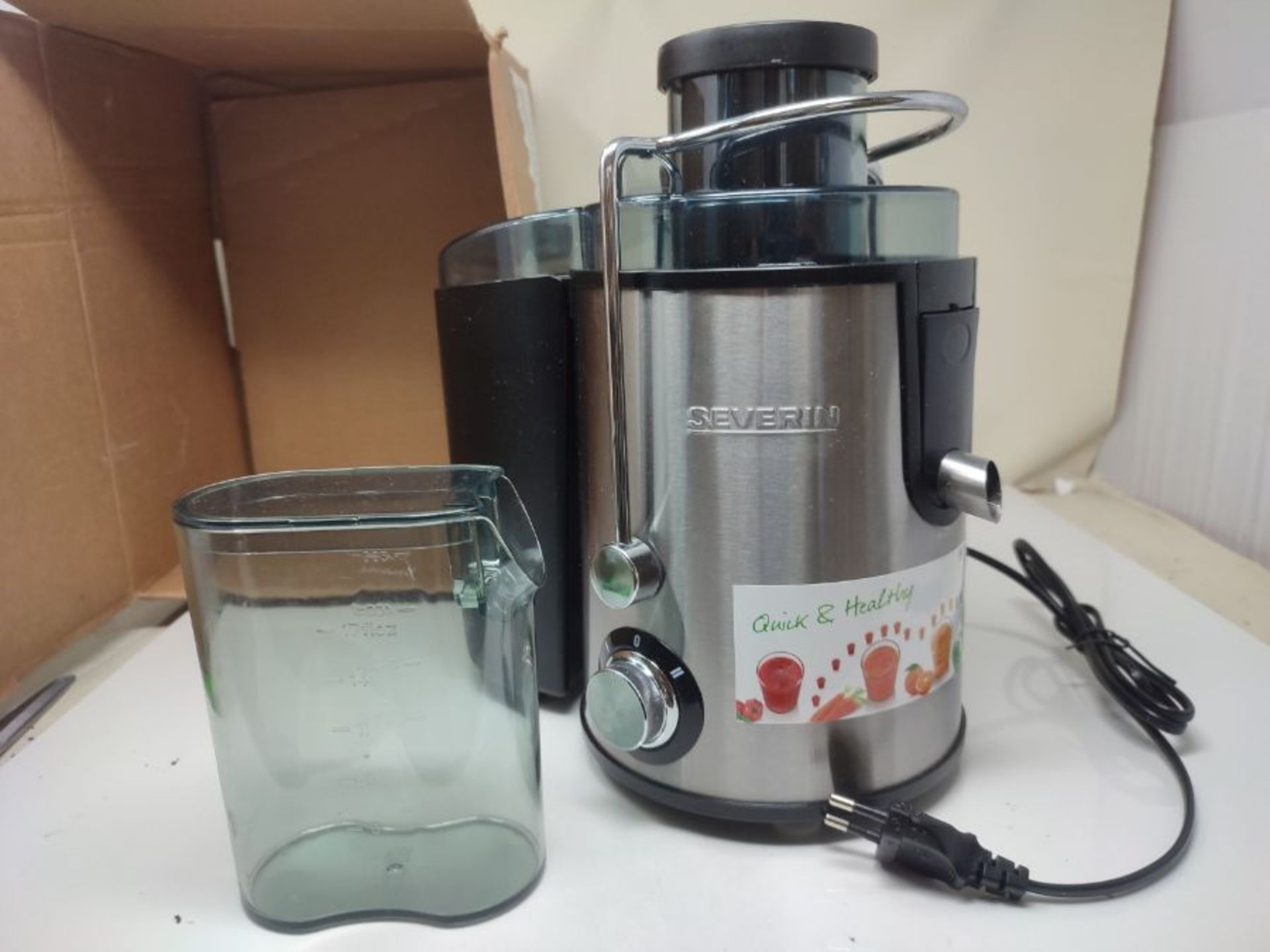 Severin Multi-Purpose Electric Juicer with 400 W of Power ES 3566, Brushed Stainless S - Image 3 of 3