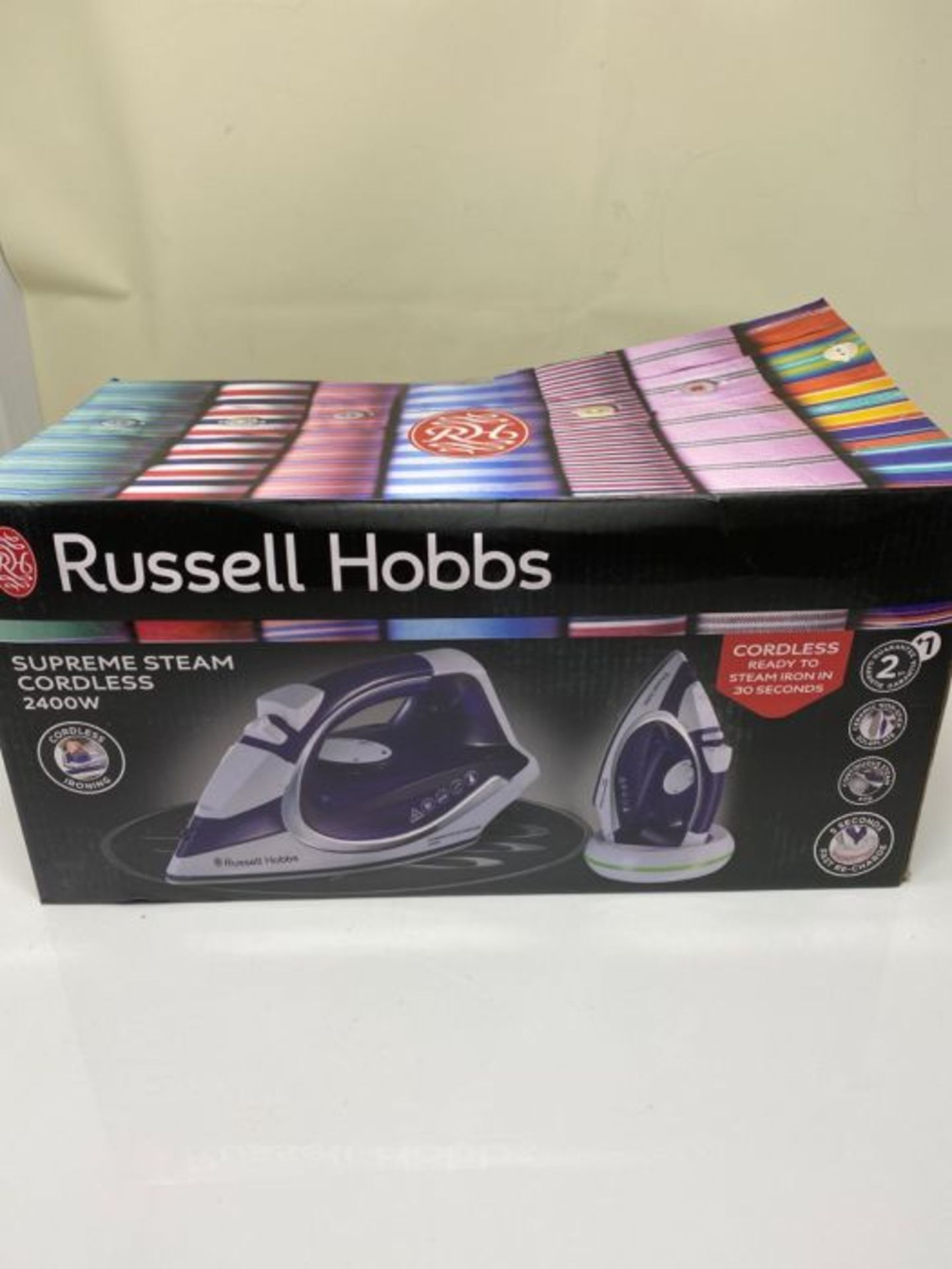 RRP £56.00 Russell Hobbs 23300-56 Steam Iron Supreme steam-23300-56, Blue, White - Image 2 of 3