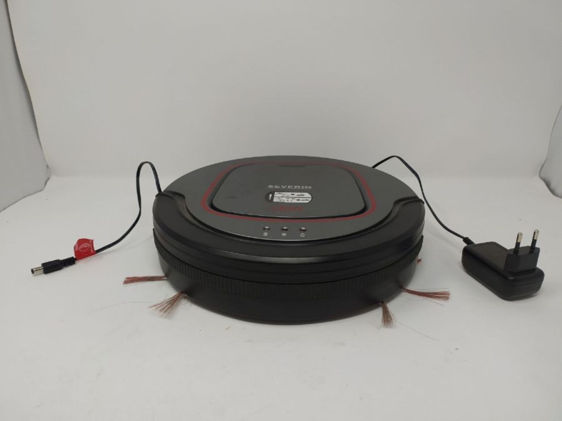 RRP £110.00 Severin RB7025 Suction Robot Vacuum Cleaner - Grey, Red & Black - Image 2 of 2