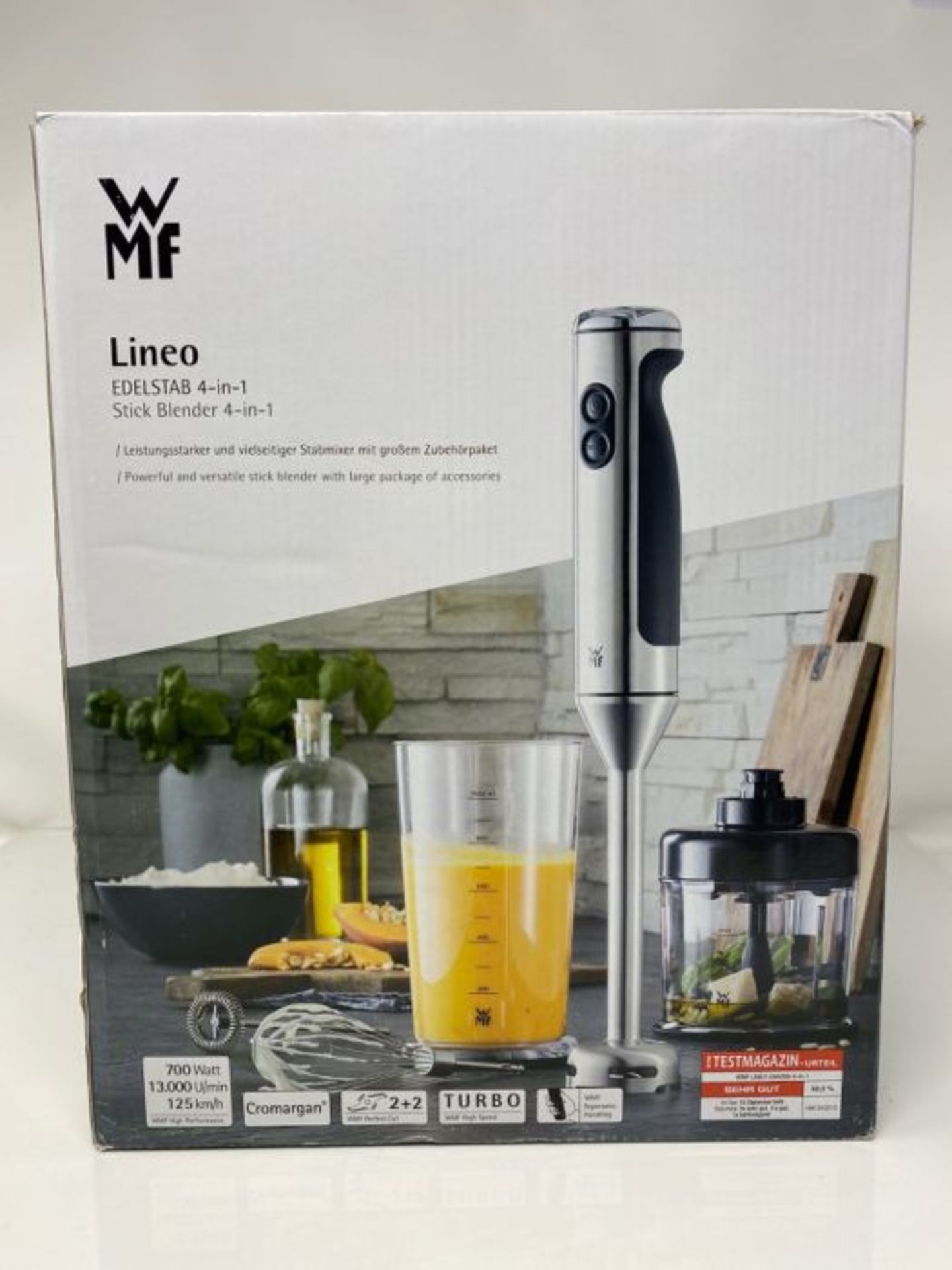 RRP £89.00 WMF CE Lineo Stainless Steel Stick Blender Set, Black/Silver/Transparent, 4-Piece - Image 2 of 3