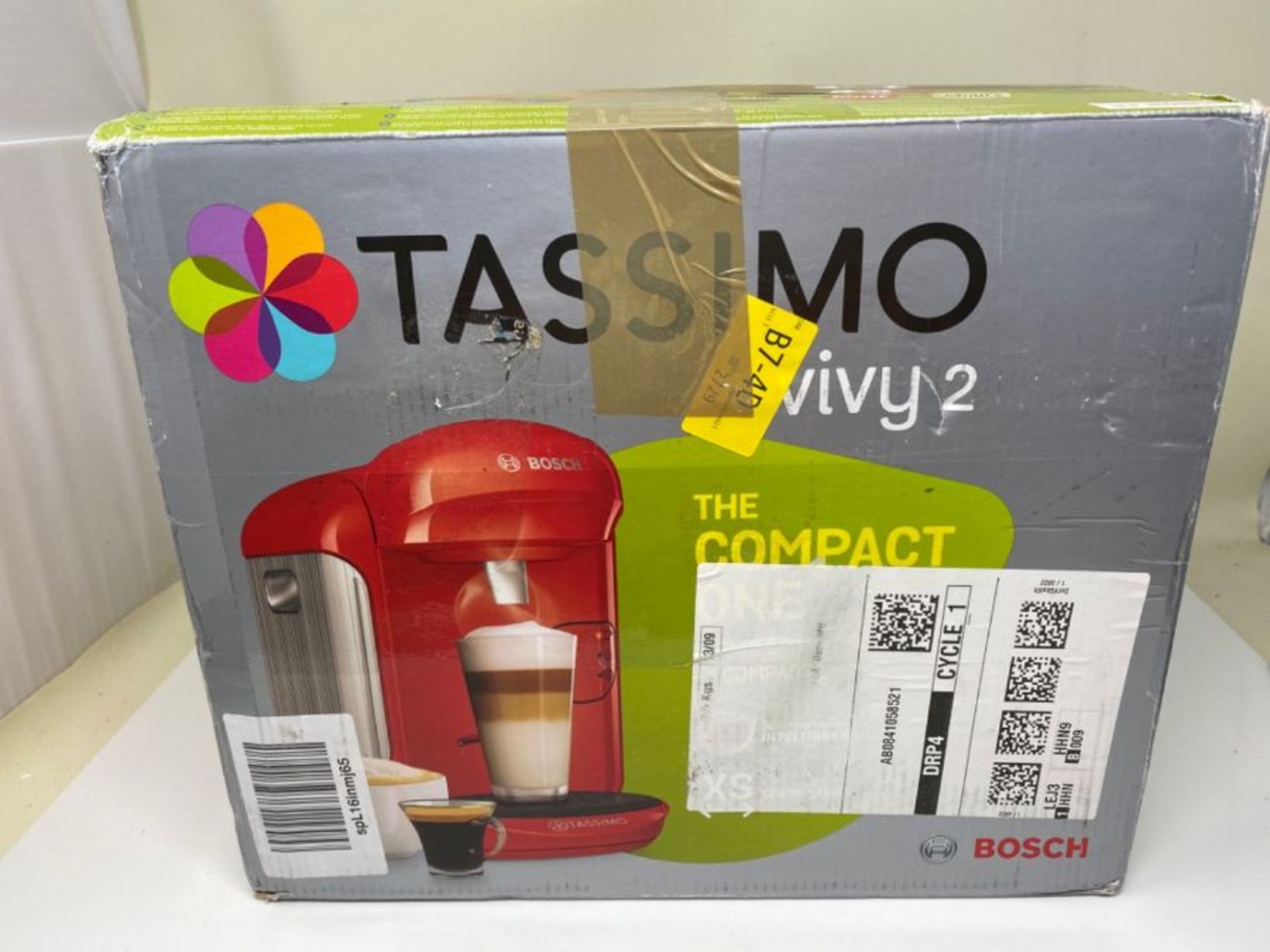 RRP £89.00 Tassimo Vivy2 Kapselmaschine TAS1403 Kaffeemaschine by Bosch, über 70 Getränke, voll