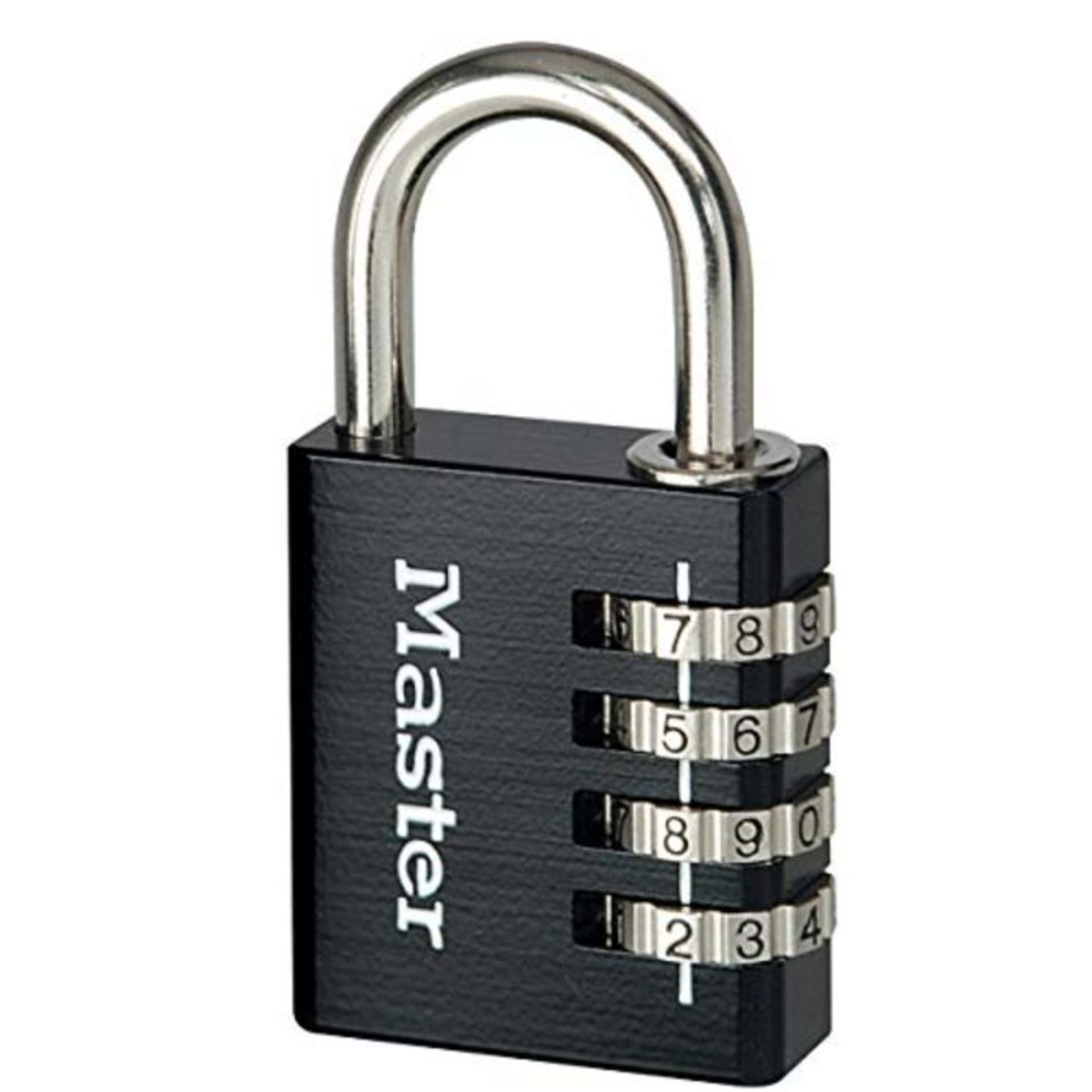 [CRACKED] Master Lock 7640EURDBLKCC Combination Padlock in Aluminium, Black, 4 x 7.8 x