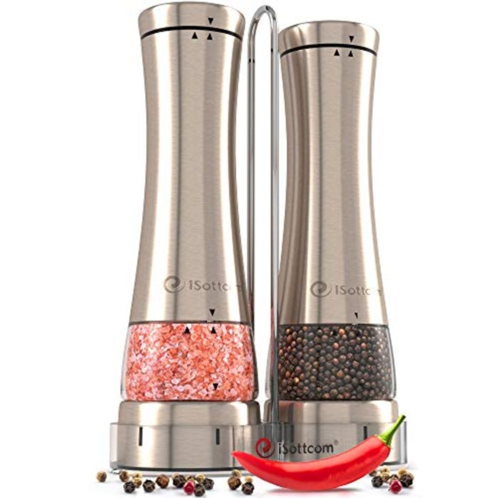 Electric Salt and Pepper Grinder | Premium Electronic Stainless Steel Spice Mill for C
