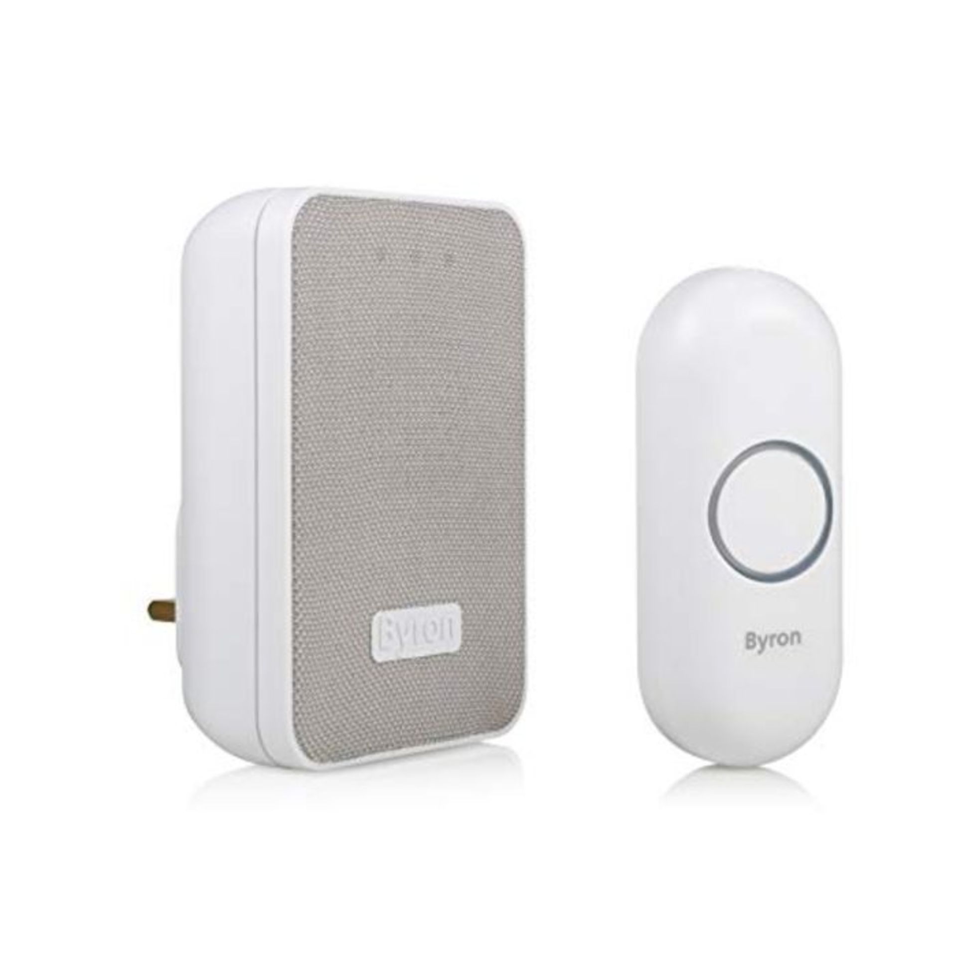 Byron DBY-22322UK Wireless Plug In Doorbell Set, 150 m Range, 16 Melodies, Visual Aler