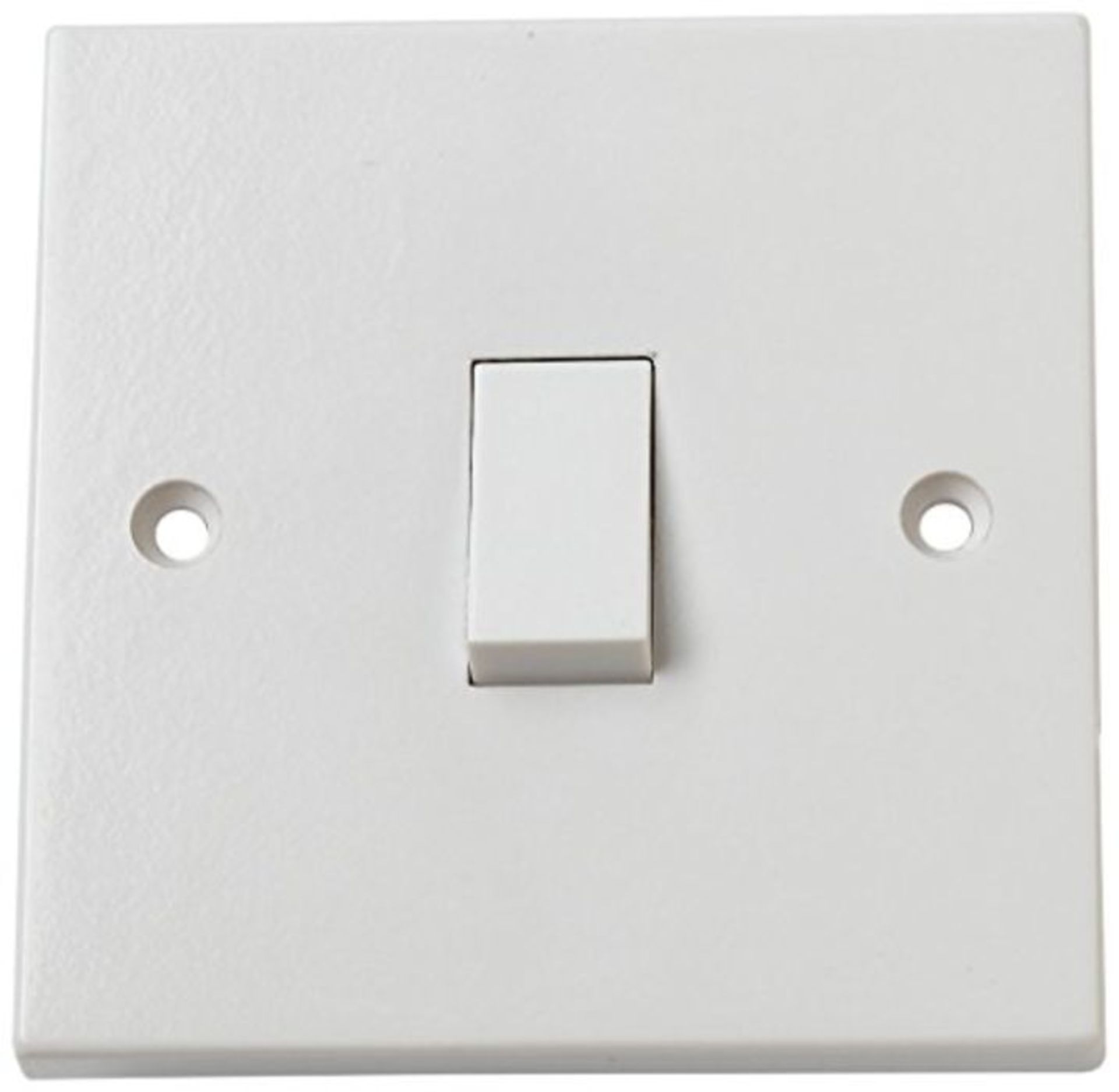 Merriway BH02606 Rocker 10amp Single Electric Wall Switch 1-Gang 1-Way - White
