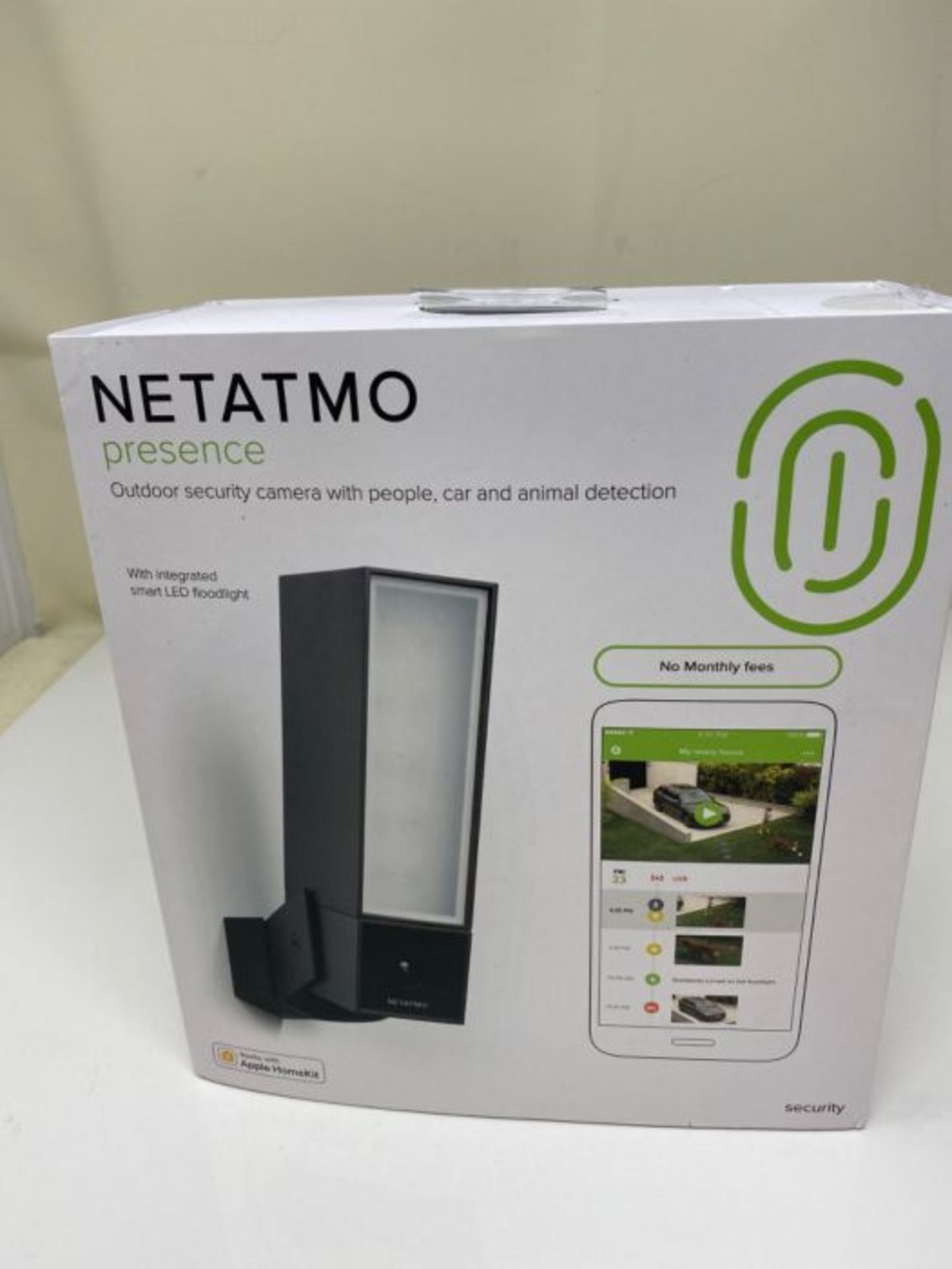 RRP £189.00 Netatmo Smart Outdoor Security Camera, Wi-Fi, Integrated Floodlight, Movement Detectio - Image 2 of 3