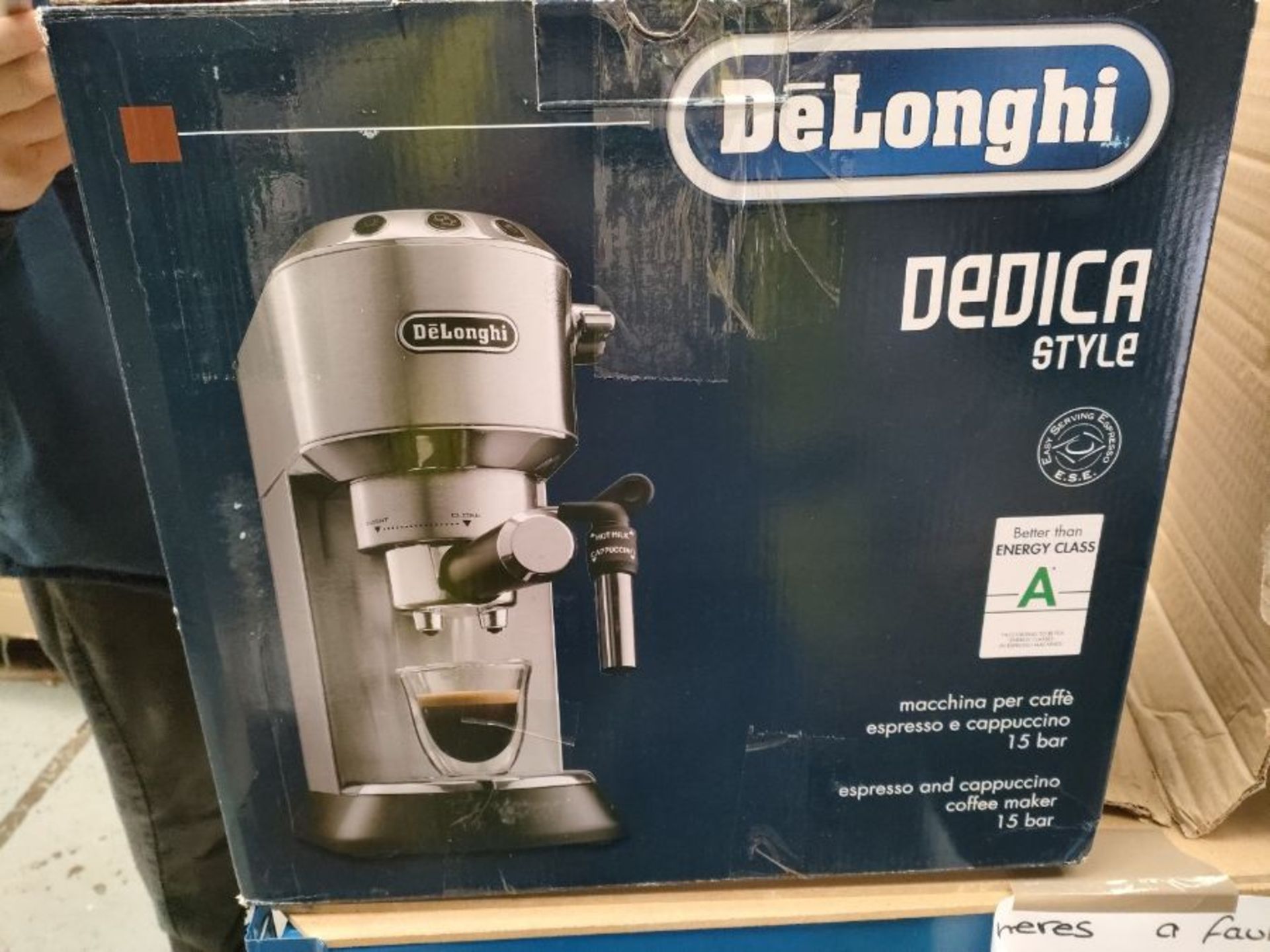 RRP £179.00 [INCOMPLETE] De'Longhi Dedica Style, Traditional Pump Espresso Machine, Coffee and Cap - Image 2 of 3