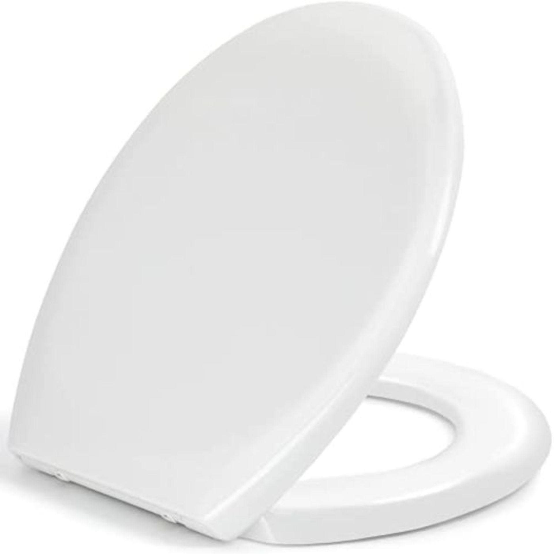 Pipishell Toilet Seat, Soft Close Toilet Seat White with Quick Release for Easy Clean,