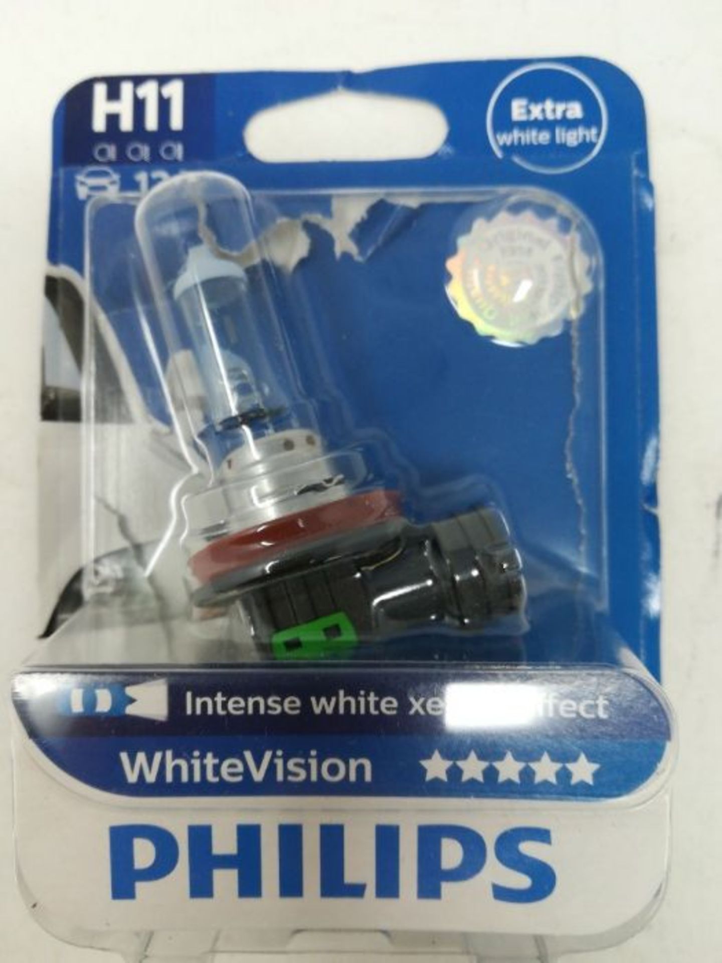 Philips WhiteVision Xenon effect H11 headlight bulb 12362WHVB1, single blister - Image 2 of 2