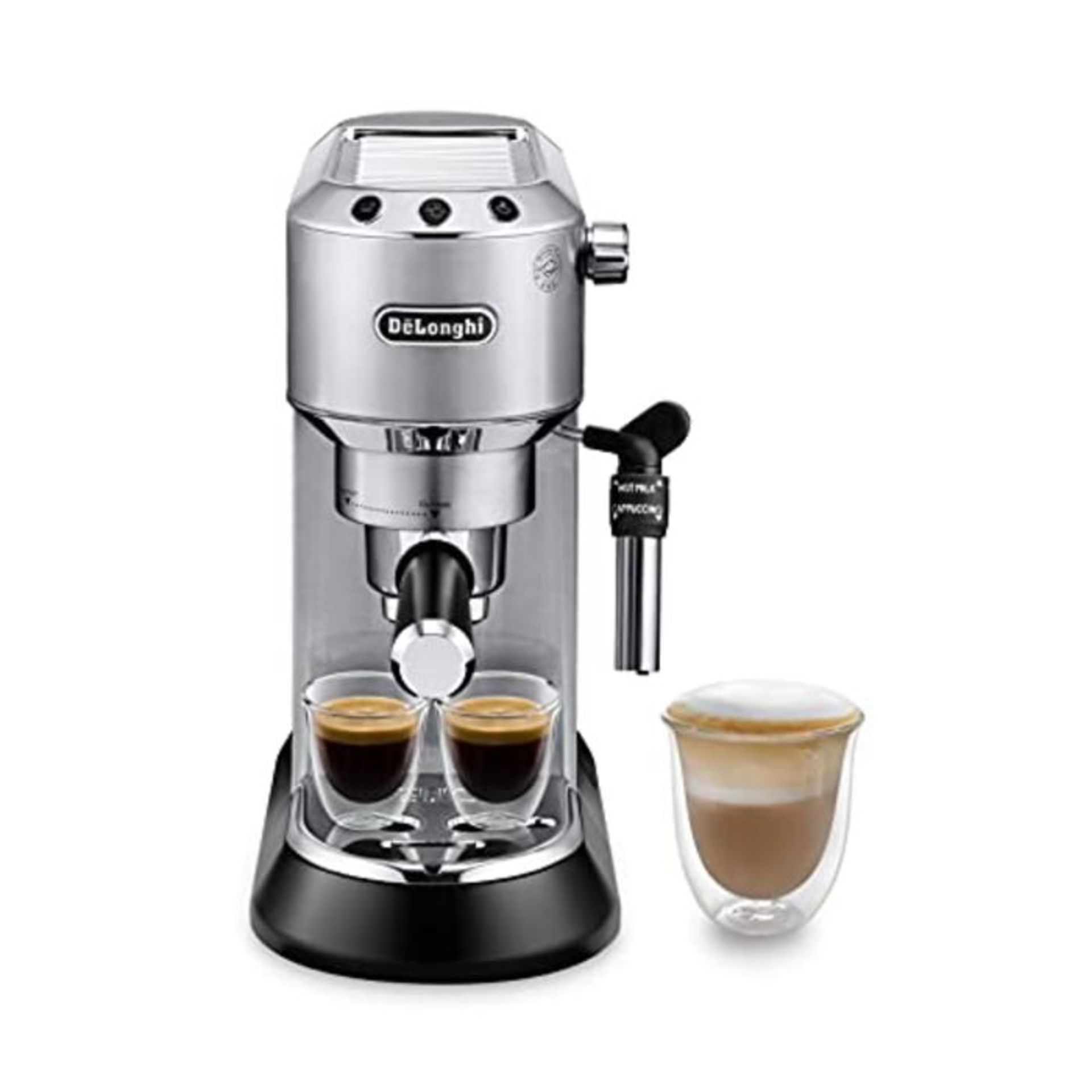 RRP £179.00 [INCOMPLETE] De'Longhi Dedica Style, Traditional Pump Espresso Machine, Coffee and Cap