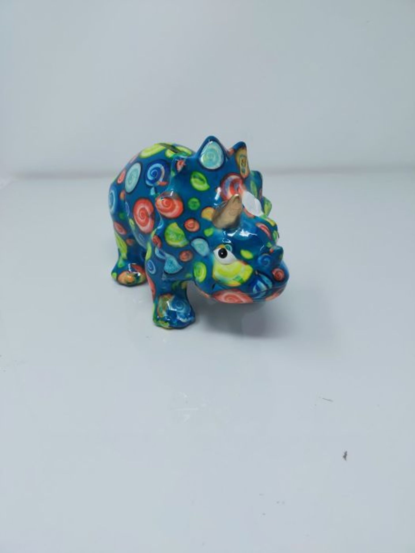 POMME-PIDOU decorative money box triceratops dinosaur Winston | M | ceramic | Blue | C - Image 3 of 3