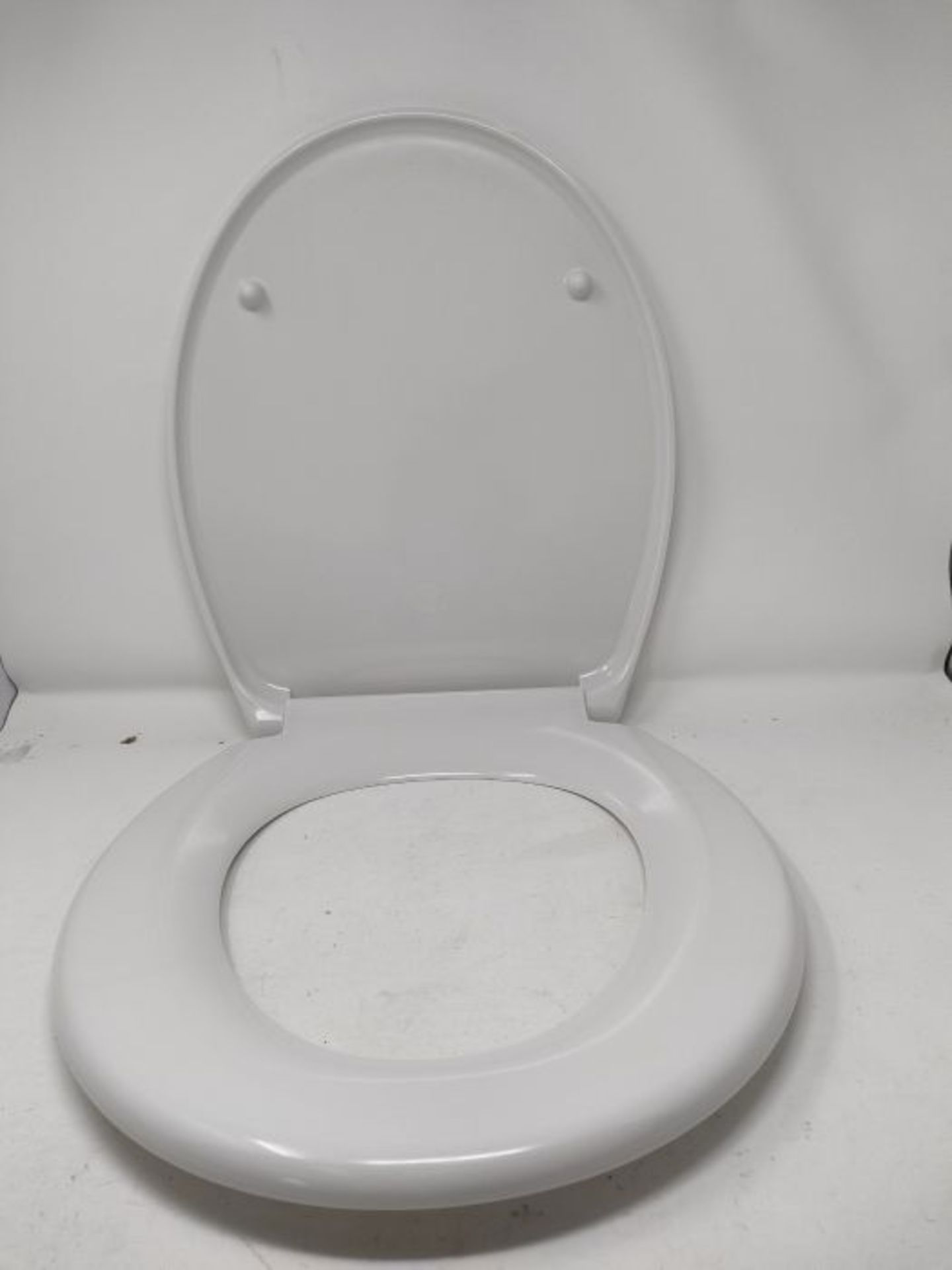Pipishell Toilet Seat, Soft Close Toilet Seat White with Quick Release for Easy Clean, - Image 3 of 3