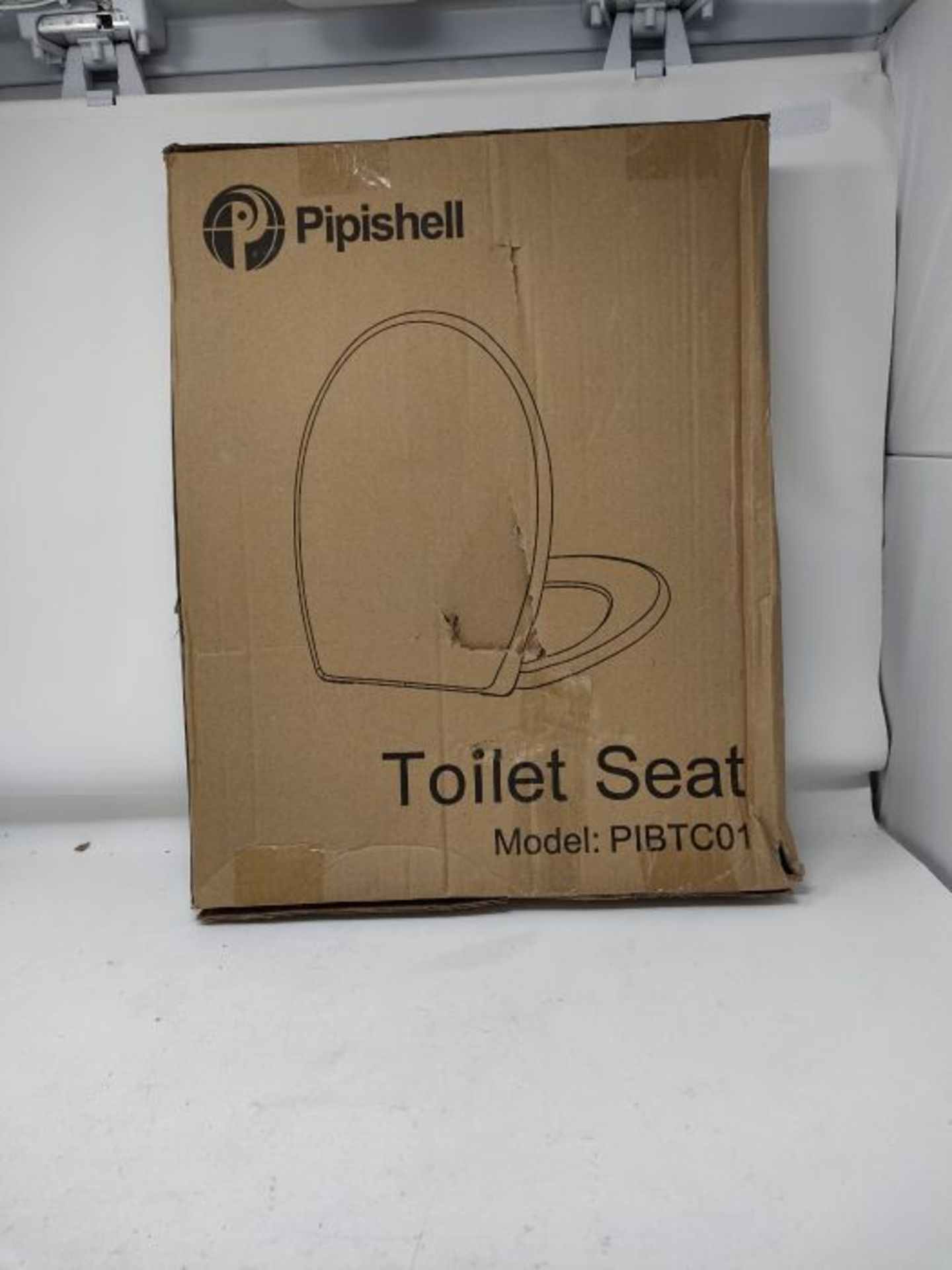 Pipishell Toilet Seat, Soft Close Toilet Seat White with Quick Release for Easy Clean, - Image 2 of 3