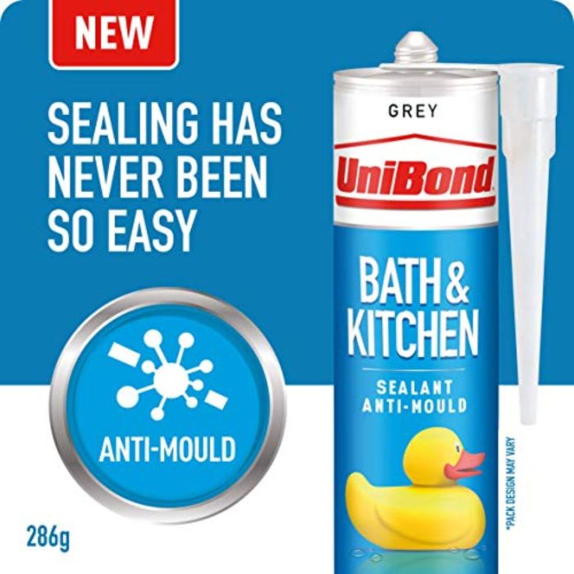 UniBond 2652144 Bath & Kitchen Sanitary sealant, Grey