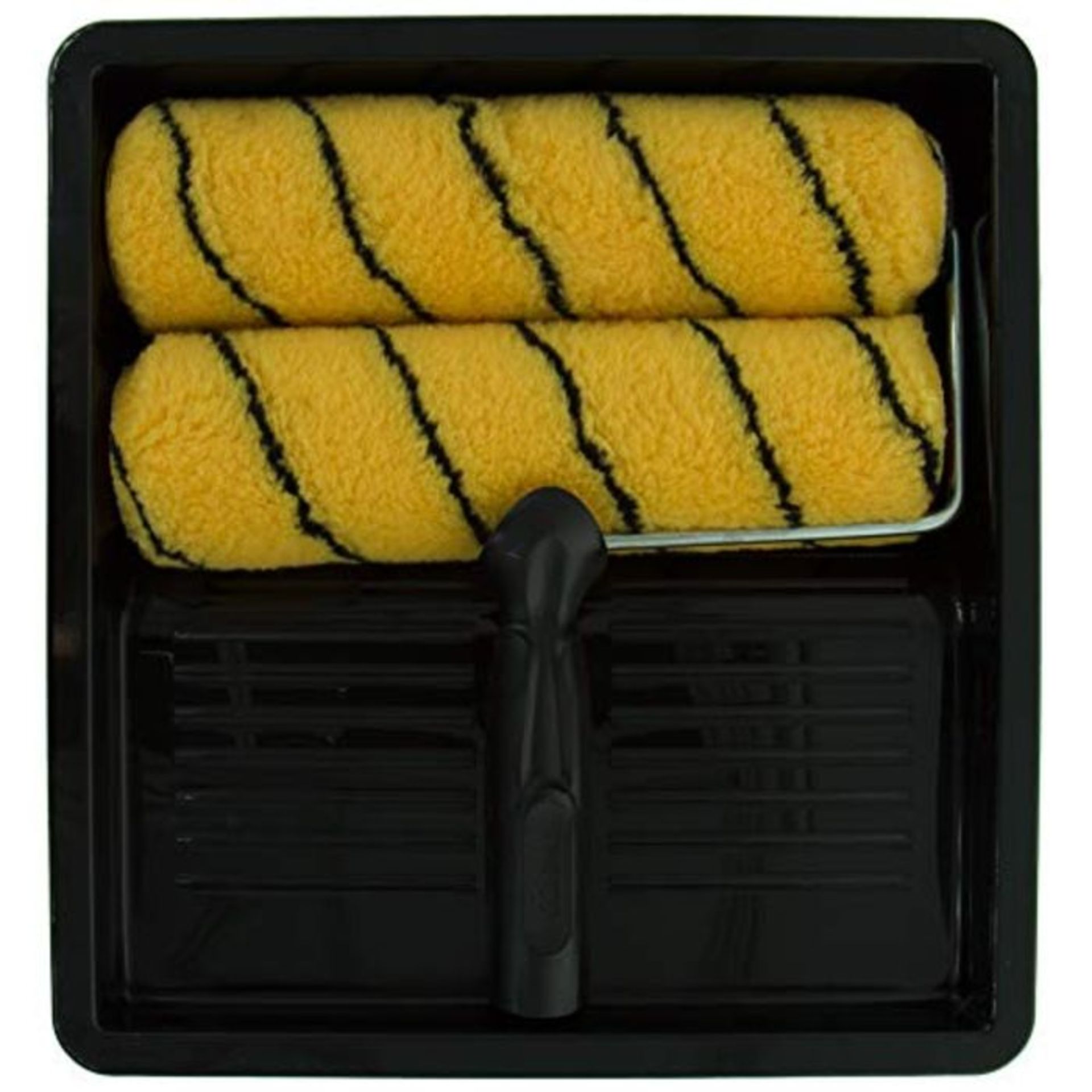 [CRACKED] Coral 43101 Paint Roller Set with 2 Sleeves, Black, 9" 4 pcs, Set of 4 Piece