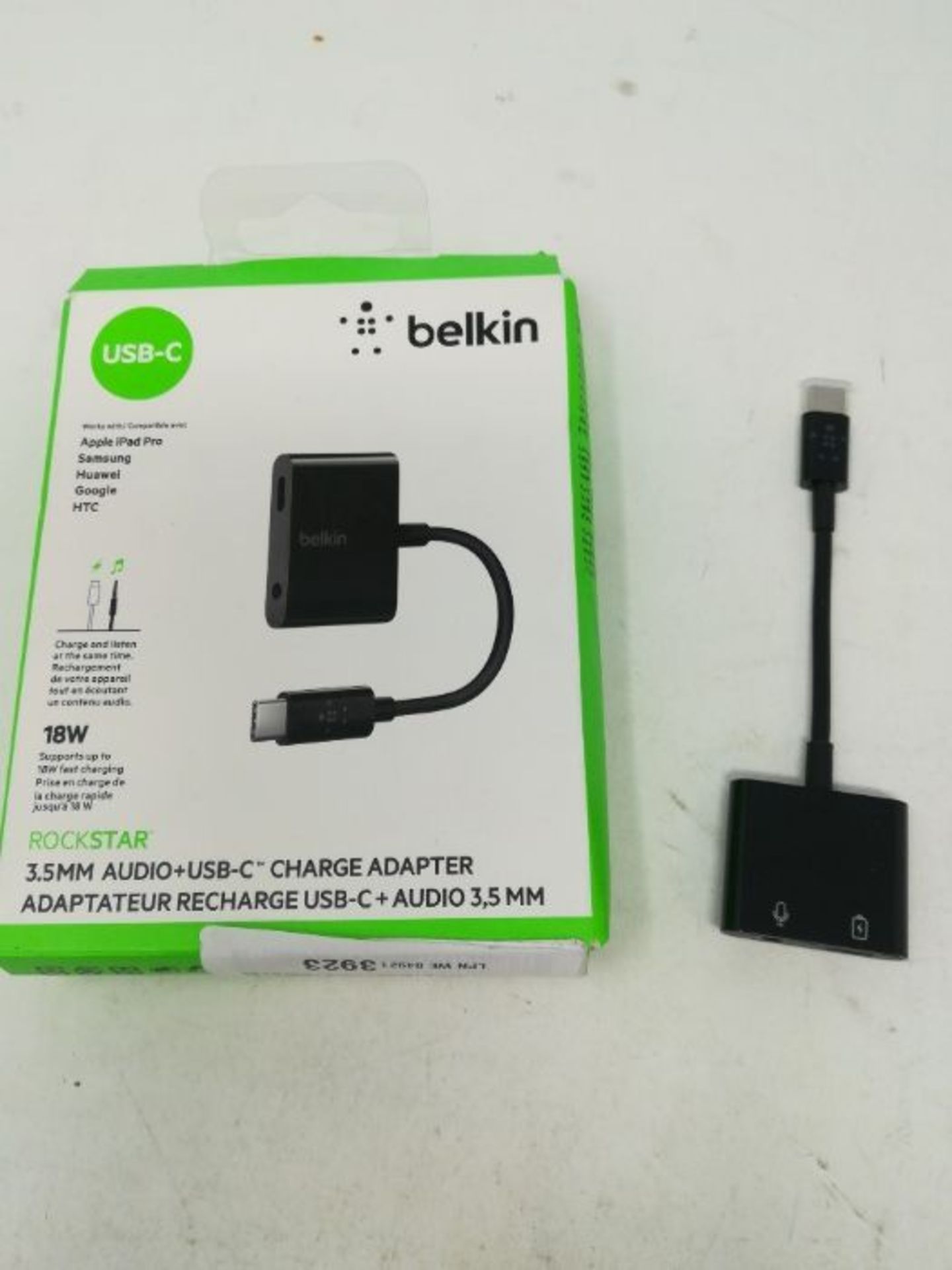 Belkin RockStar 3.5mm Audio + USB-C Charge Adapter (USB-C Audio Adapter for Google Pix - Image 2 of 2