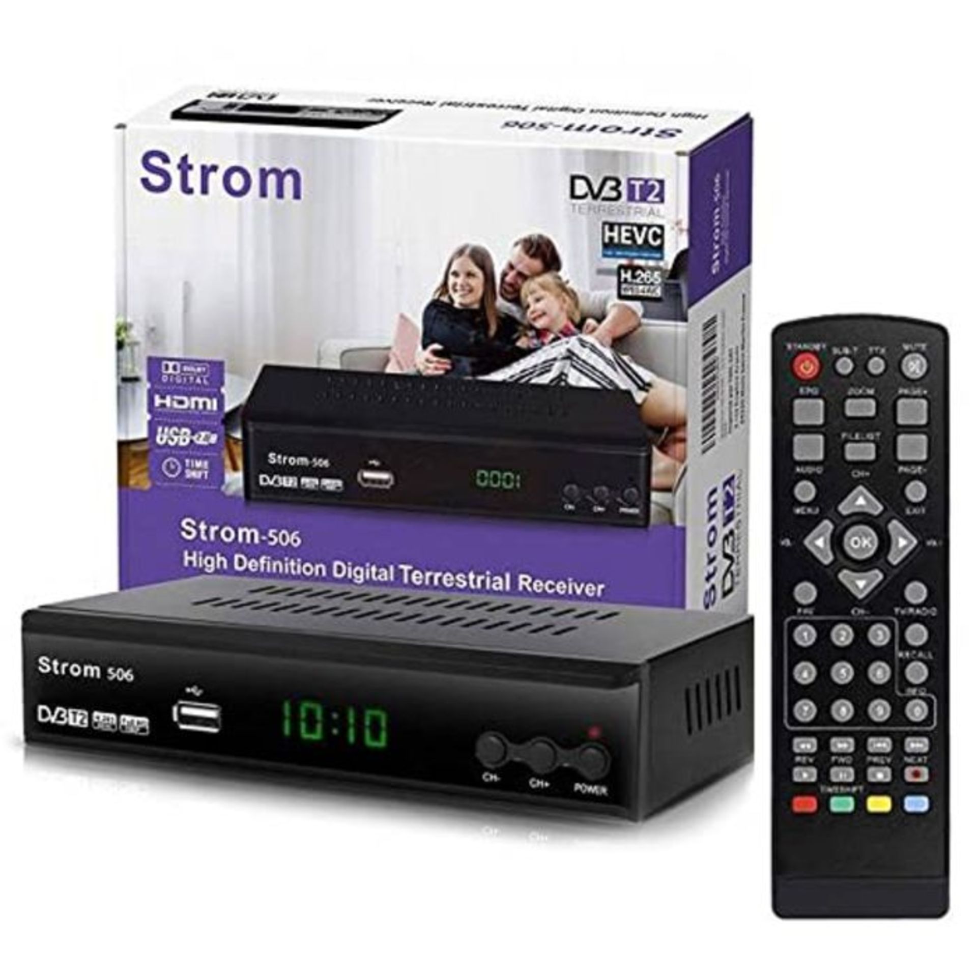 Strom 506 - TNT HD Decodeur TNT HD Pour TV / Recepteur TNT HD / Adaptateur TNT Décode