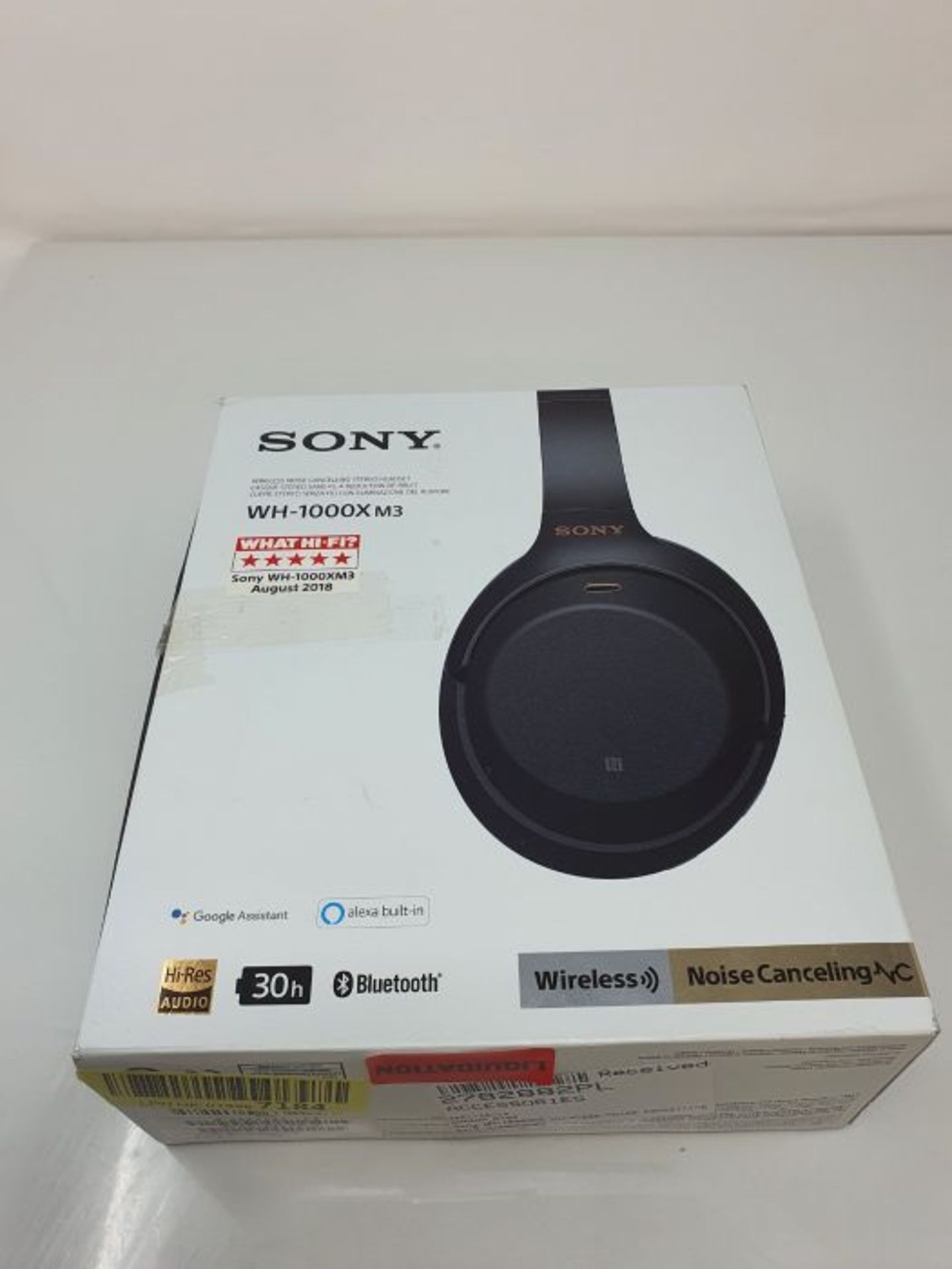 RRP £270.00 Sony WH-1000XM3 Noise Cancelling Wireless Headphones with Mic, 30 Hours Battery Life, - Image 2 of 3