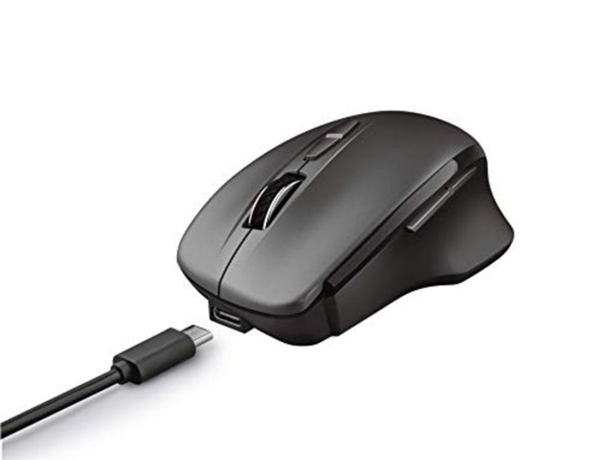 Trust 23340 Themo Rechargeable Wireless Mouse for PC and Laptop, 800-1600 Dpi, 7 Butto