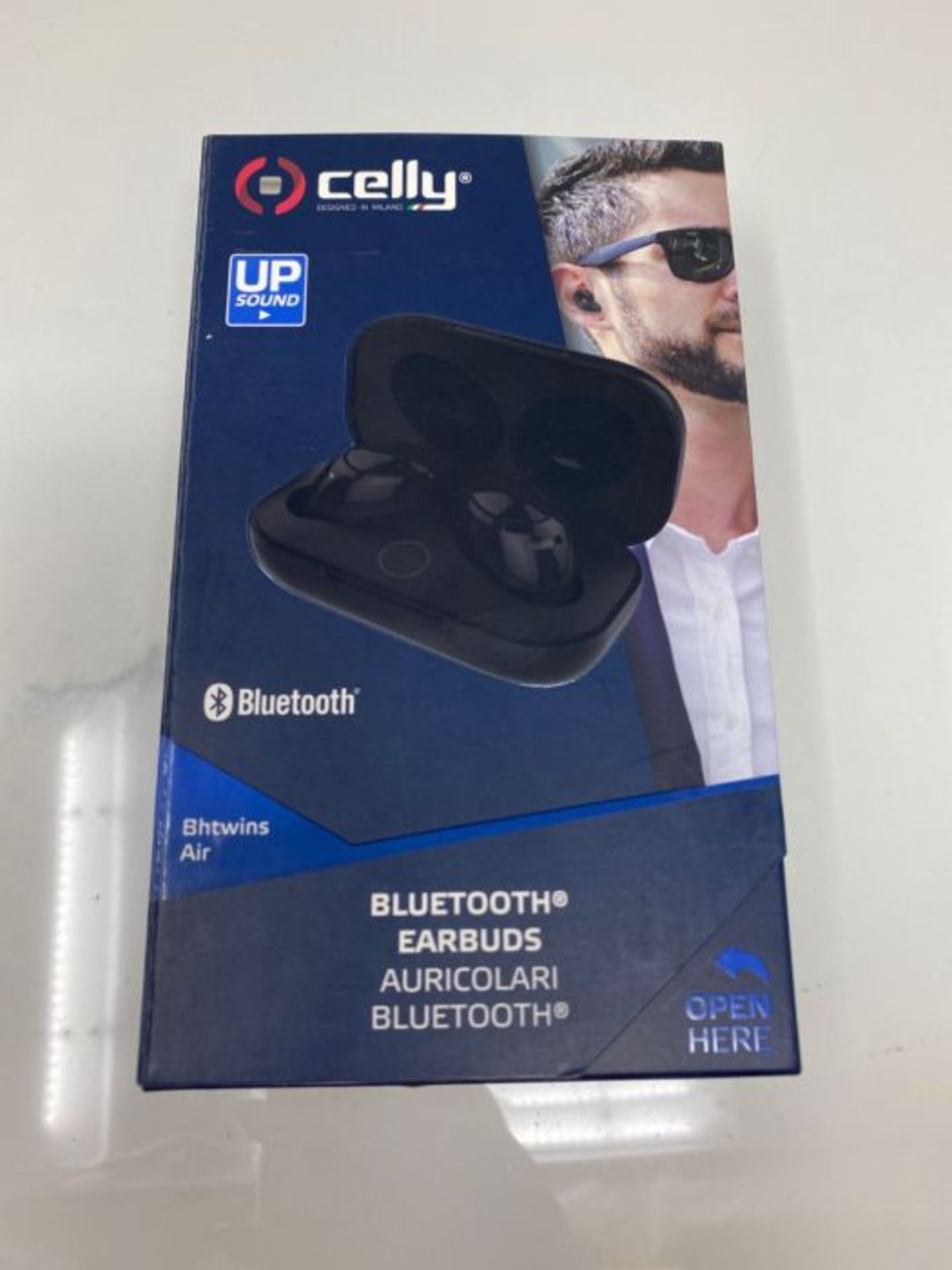 Celly Bluetooth True Wireless Stereo Earphones - Black,BHTWINSAIRBK - Image 2 of 3