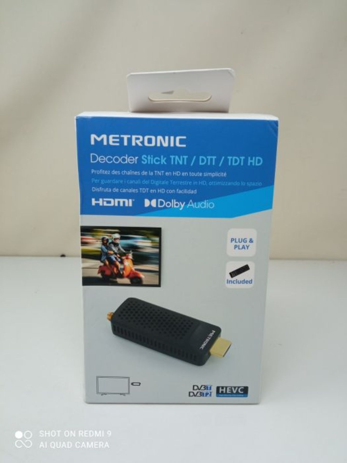 Metronic 441625 Decoder Sintonizzatore Ricevitore TDT DVB-T Compatibile DVB-T2 Dongle