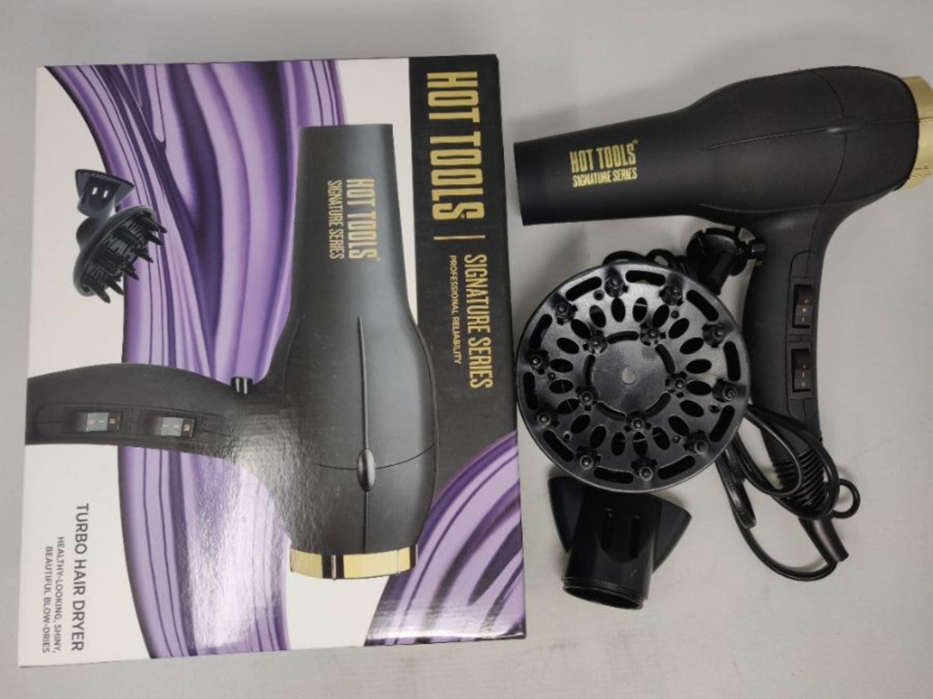 Hot Tools Signature Series 1875W Turbo Ionic Dryer (Ionic Technology; 3 Heat/2 Speed; - Image 2 of 2