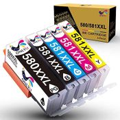 ONLYU PGI-580XXL CLI-581XXL Compatible Ink Cartridges Replacements for Canon PIXMA TS6