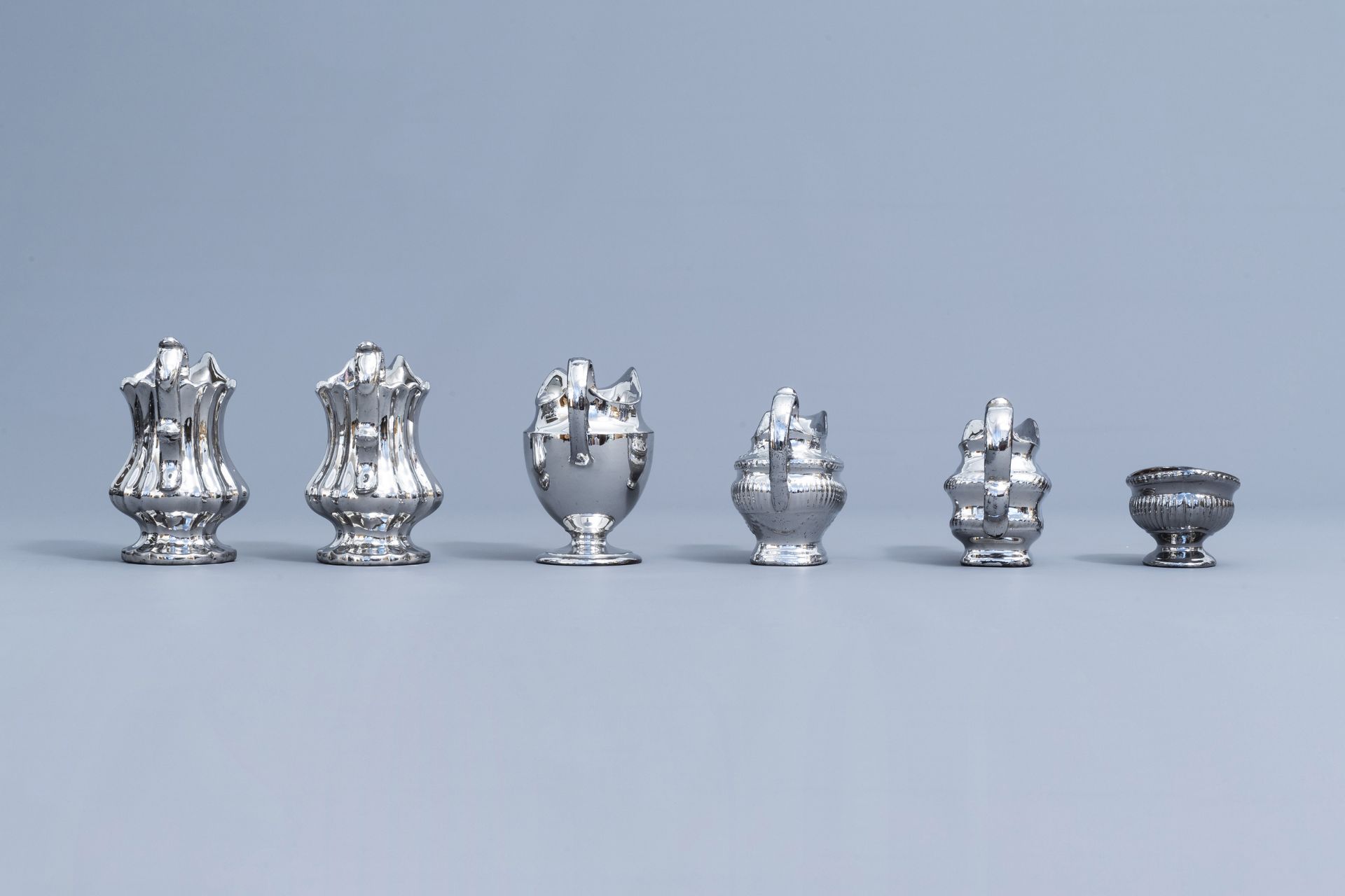 A varied collection of English silver lustreware items, 19th C. - Image 34 of 54