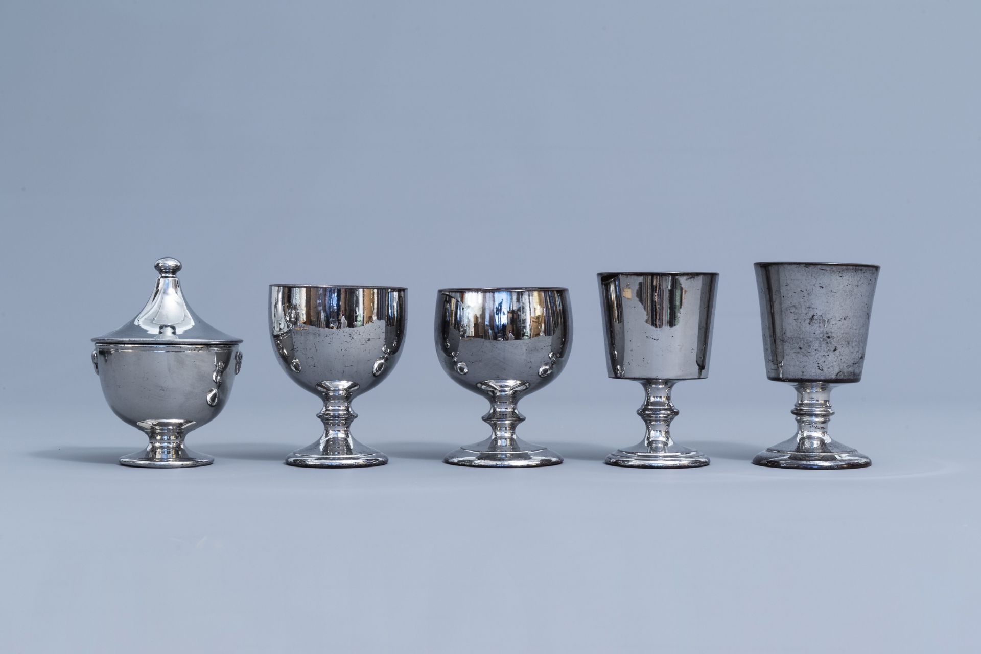 A varied collection of English silver lustreware items, 19th C. - Image 44 of 54