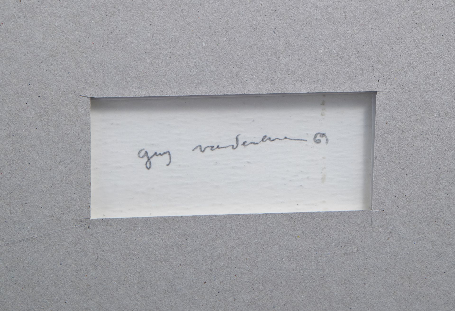 Guy Vandenbranden (1926-2014): Untitled, mixed media on paper, dated (19)69 - Image 6 of 6