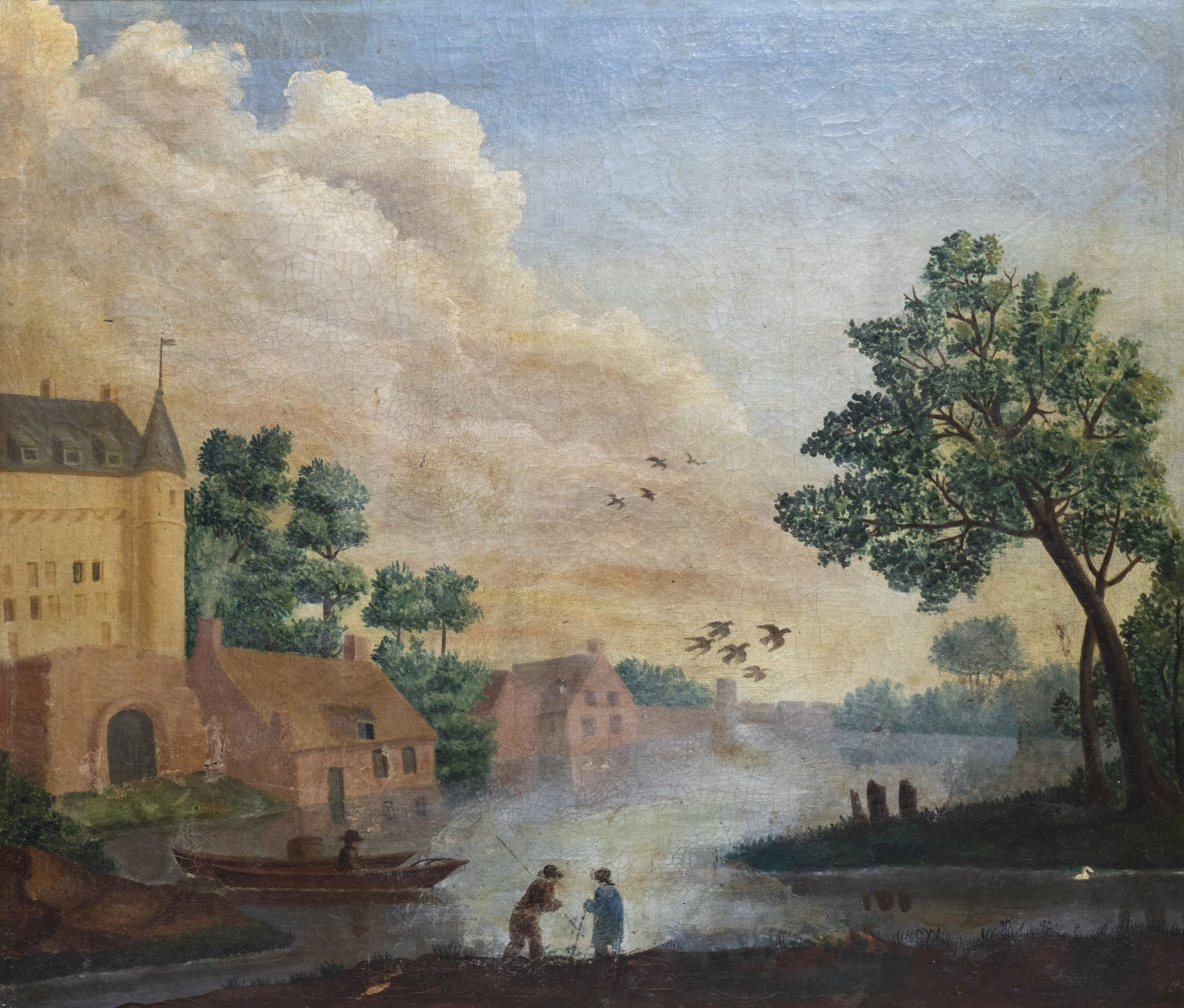 European school: Three various paintings, various techniques, 18th C. and later - Image 6 of 13