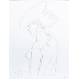 Jean Cocteau (1889-1963): 'Femme au profil', lithography, dated 1930