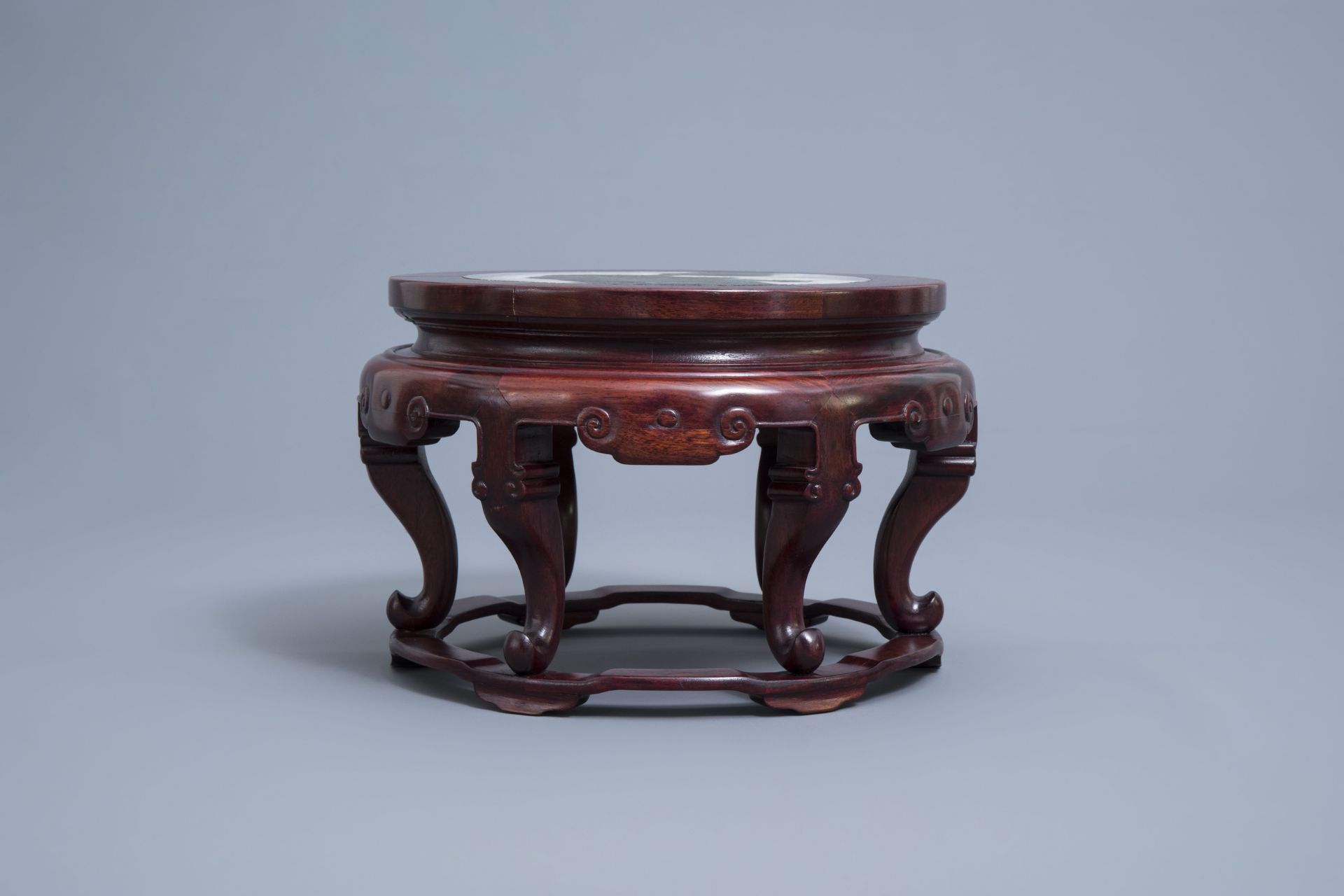 Two Chinese wooden stands, 19th/20th C. - Image 4 of 13